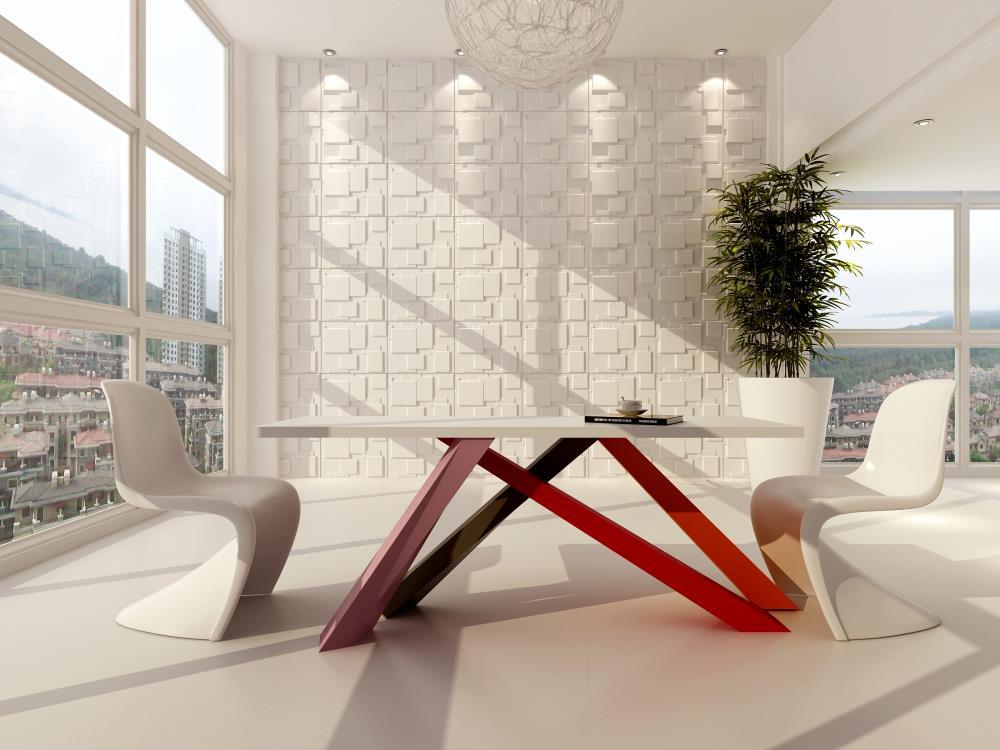 Dundee Deco Falkirk Fifer 25" x 31" Bamboo Wall Paneling in Off White