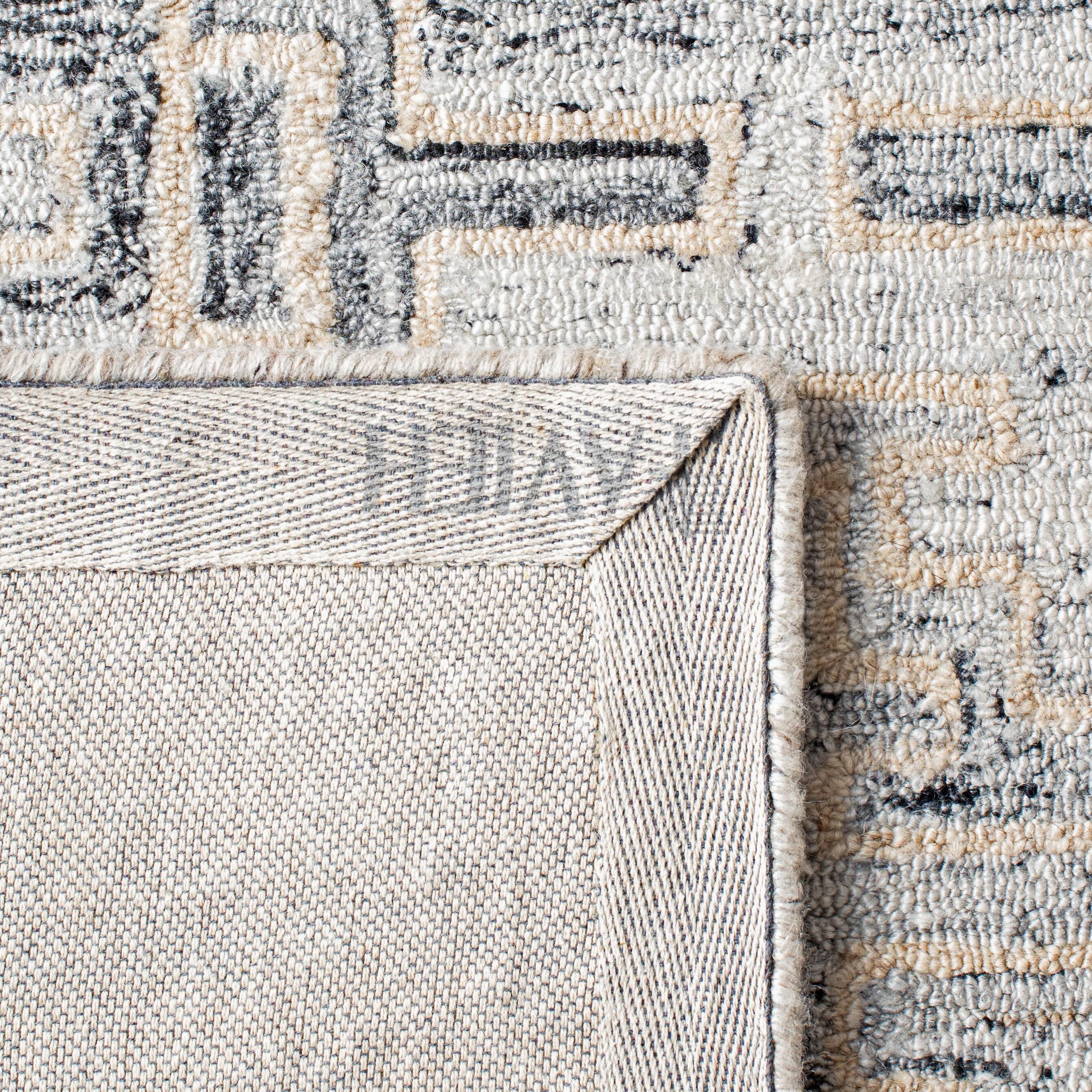 Abstract ABT142 Handmade Indoor Runner - Ivory/Black - 2'-3"x6' - Safavieh