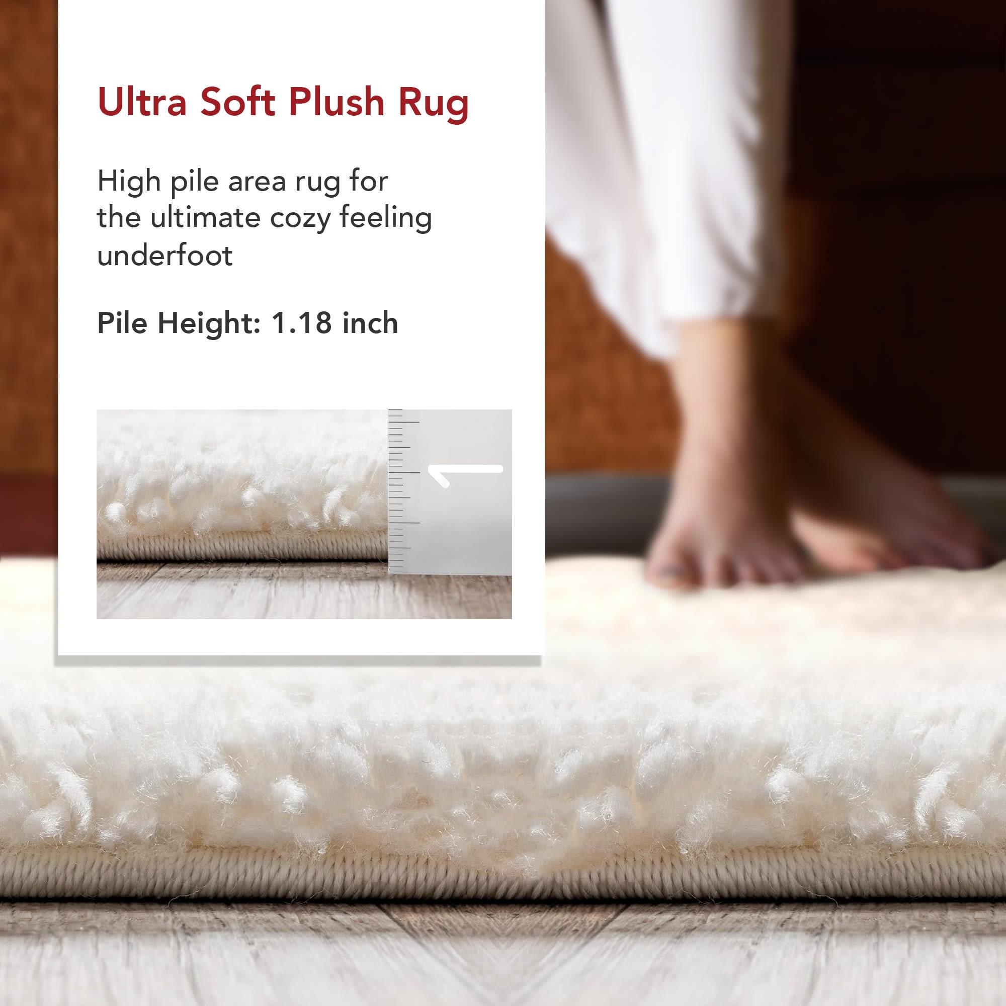 Nuloom Jocelyn Diamond 10x14 Shag Indoor Area Rug for Living Room Bedroom Dining Room Nursery, Off White/Ivory
