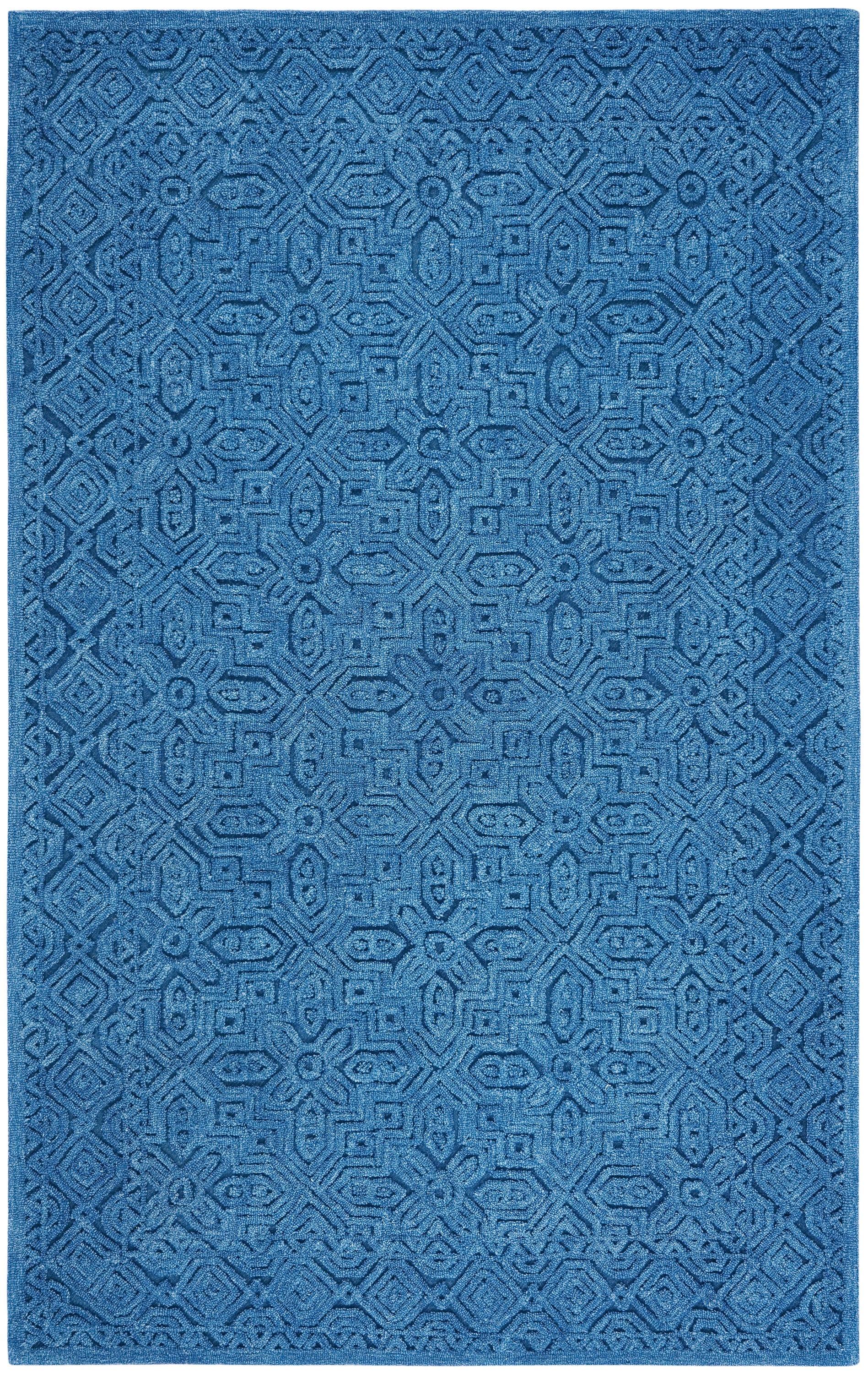 Textural TXT101 Hand Tufted Area Rug - Dark Blue - 4'x6' - Safavieh.
