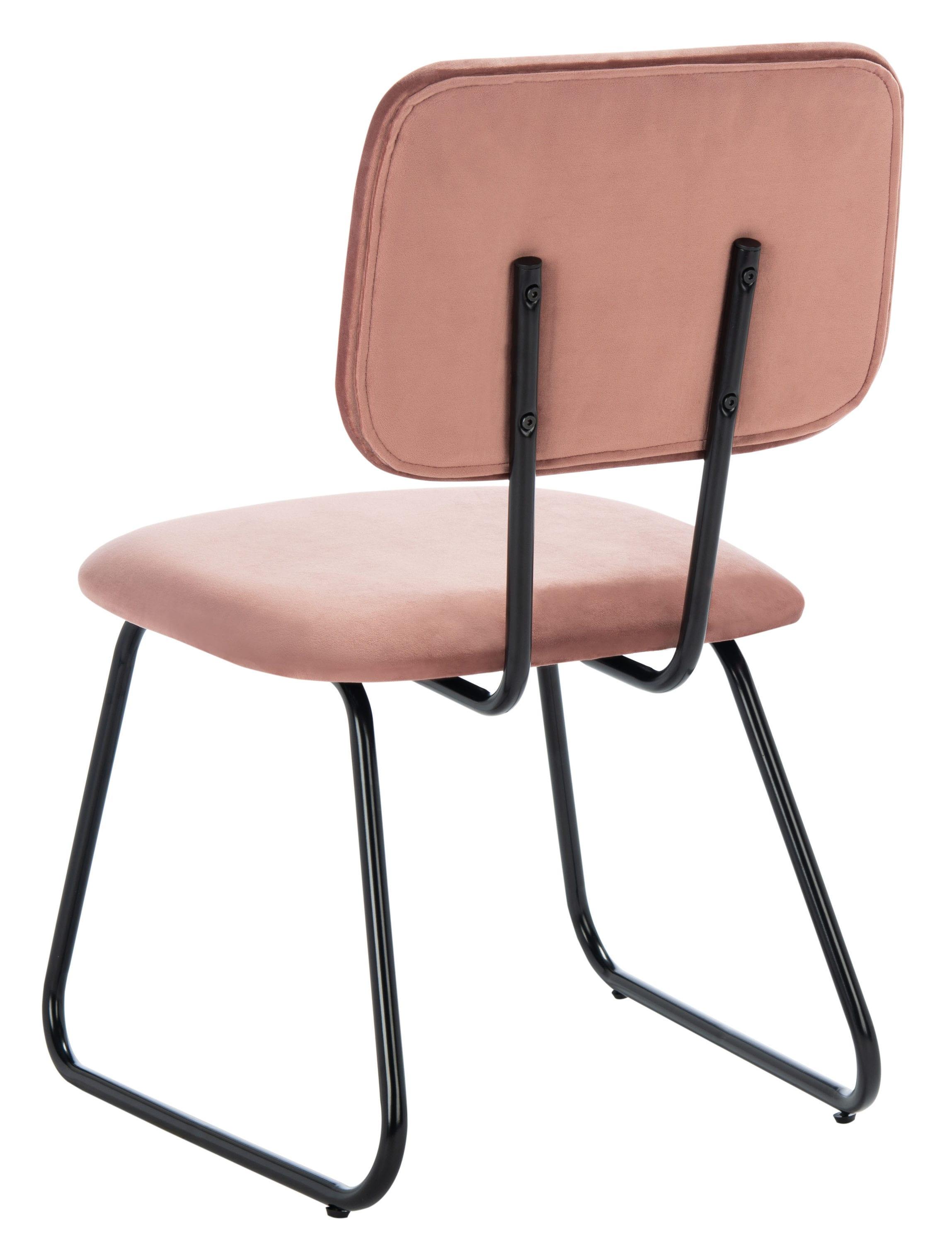 Chavelle Side Chair - ACH6205 - Set of 2 - Dusty Rose/Black - Safavieh
