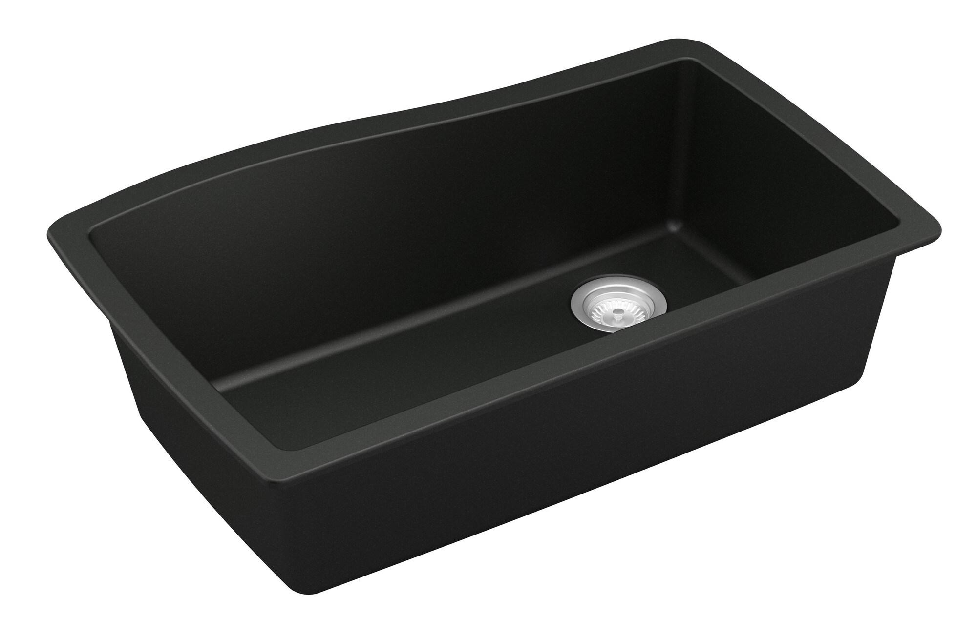 Karran Undermount Quartz Composite 33-1/2'' X 21'' Single Bowl Kitchen Sink