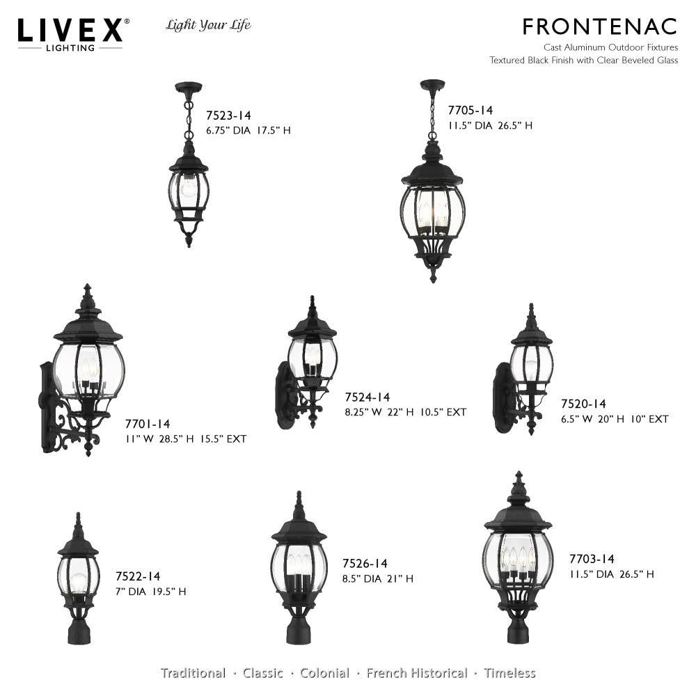 Livex Lighting Frontec 1 - Light Wall Light in  Textured Black