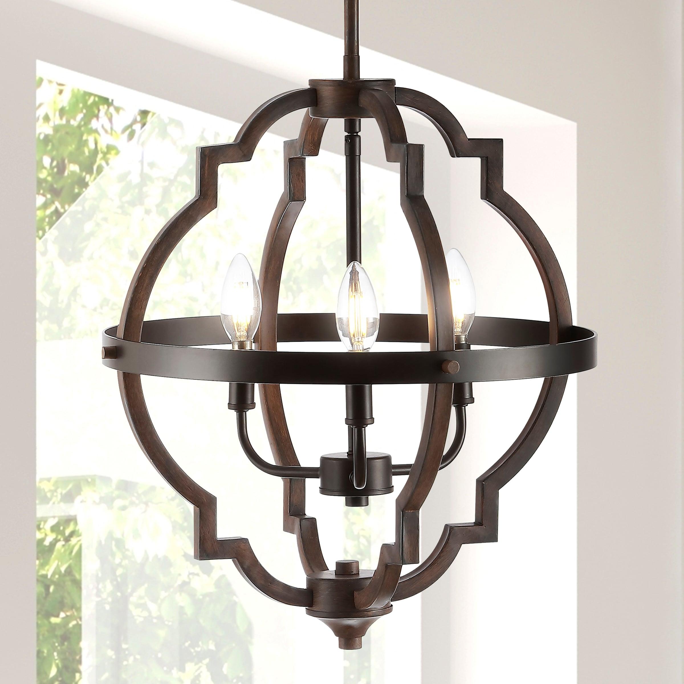 Ogee 16.75" 3-Light Adjustable Iron Rustic Industrial LED Pendant, Oil Rubbed Bronze