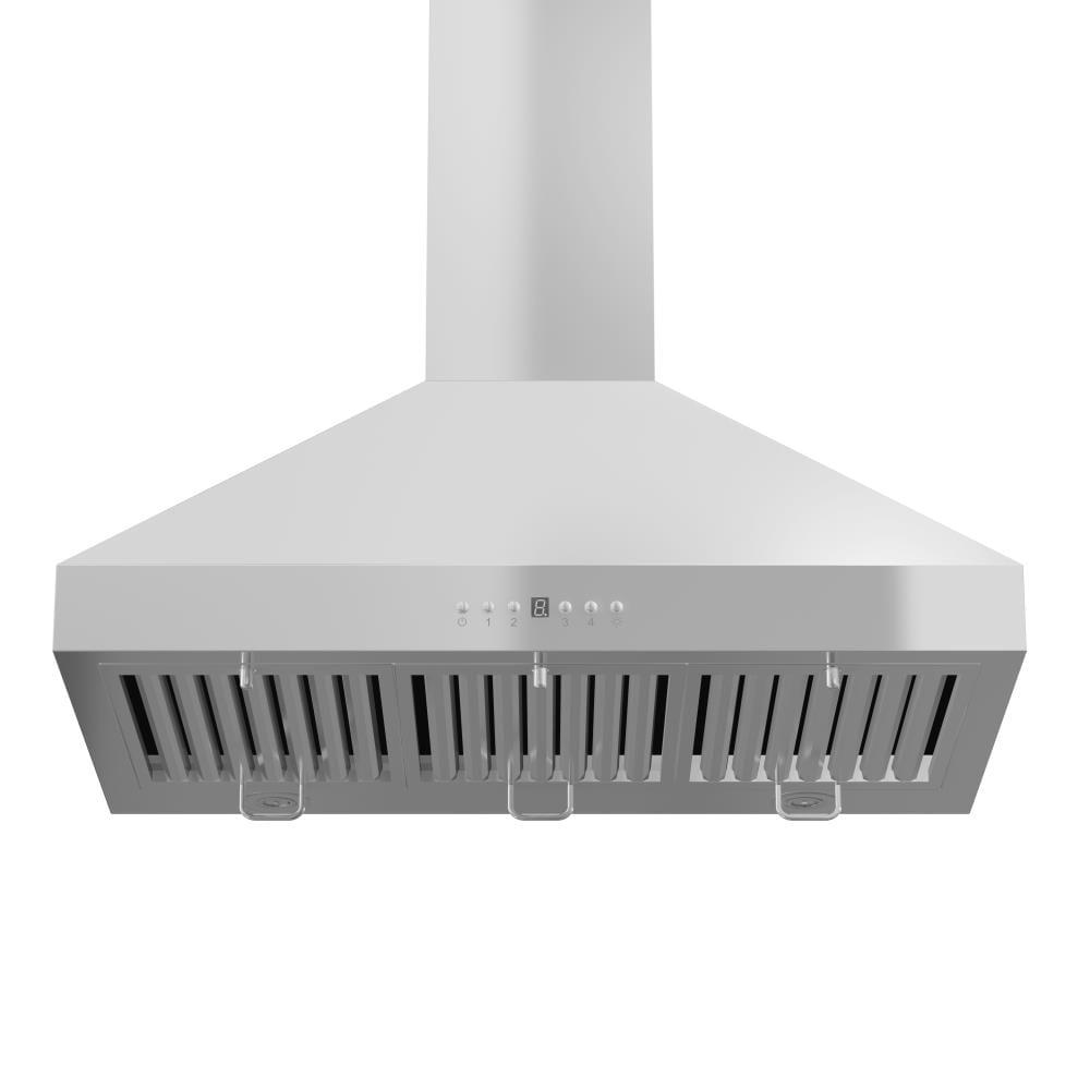 ZLINE ZLINE 36 in. Convertible Vent Convertible Vent Wall Mount Range Hood in Stainless Steel W/ Crown Molding (KL3CRN-36)