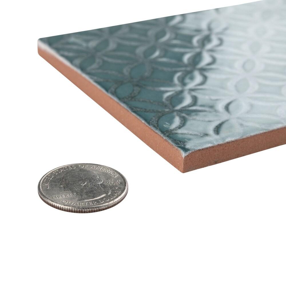 Merola Tile Camden 4" x 8" Ceramic Patterned Subway Wall Tile