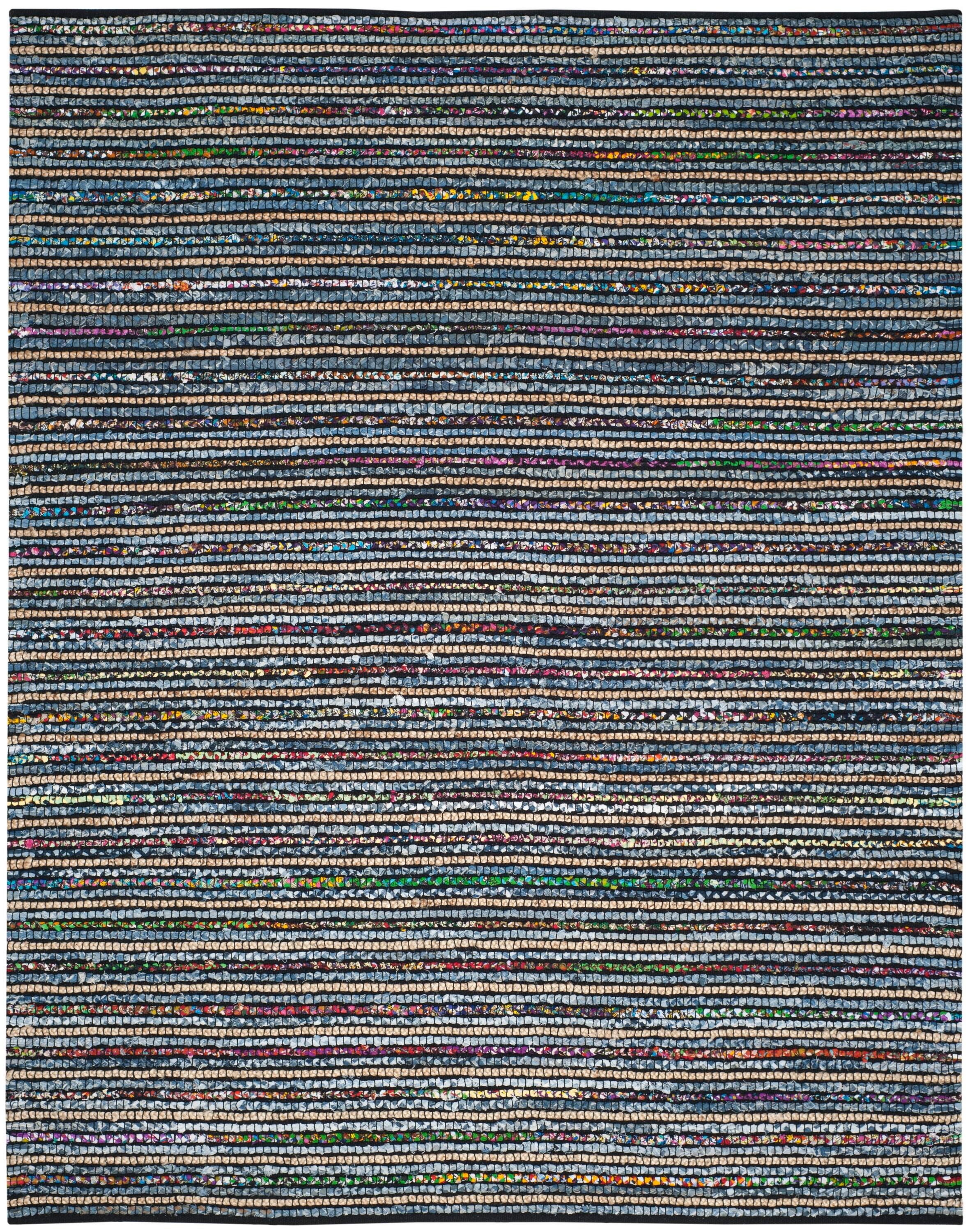 Cape Cod Multi-Color Natural Handmade Cotton 9' x 12' Area Rug