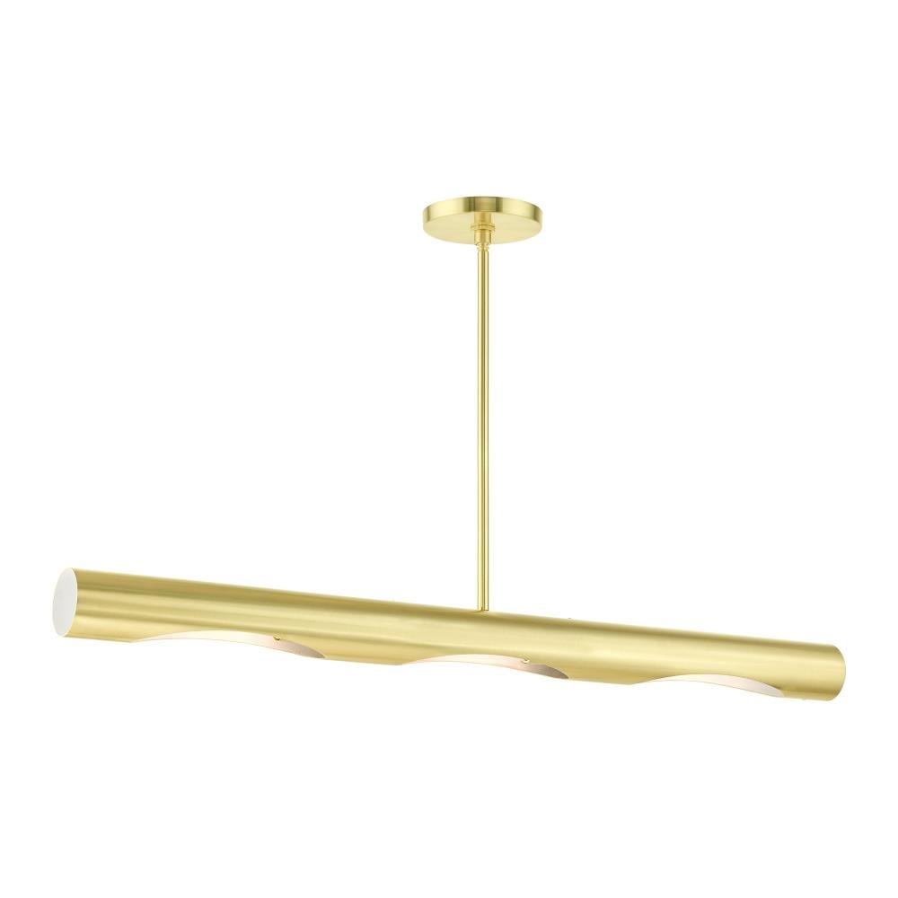 Livex Lighting Novato 3 - Light Chandelier in  Satin Brass