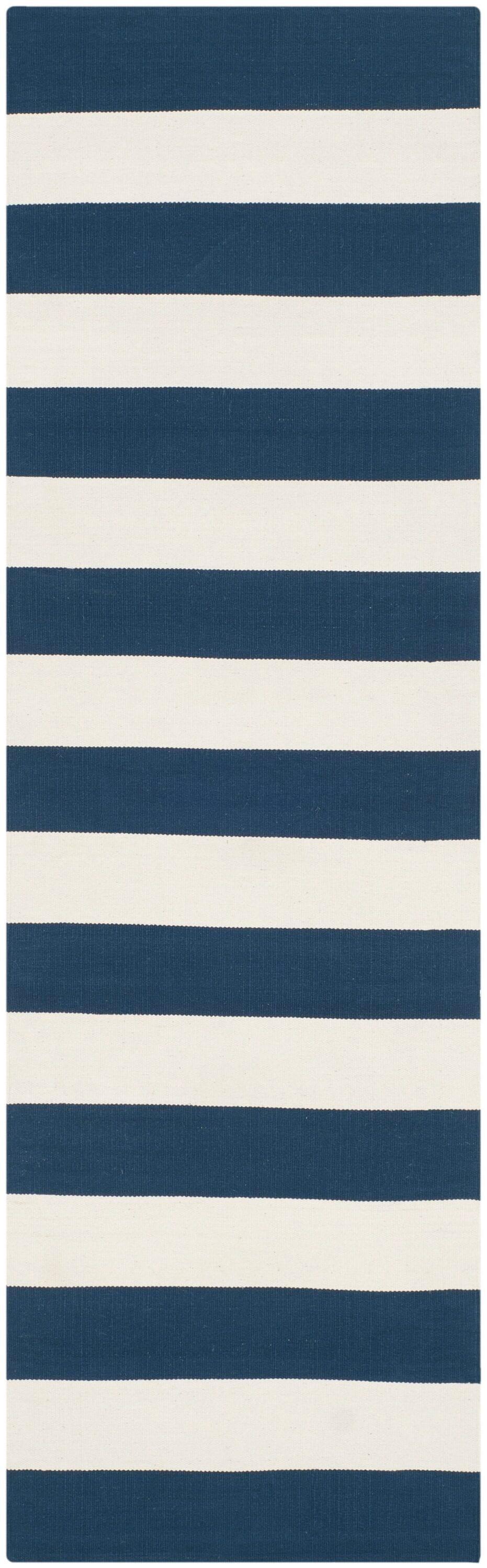 Montauk MTK712 Hand Woven Runner Rug - Navy/Ivory - 2'3"x11'7" - Safavieh.