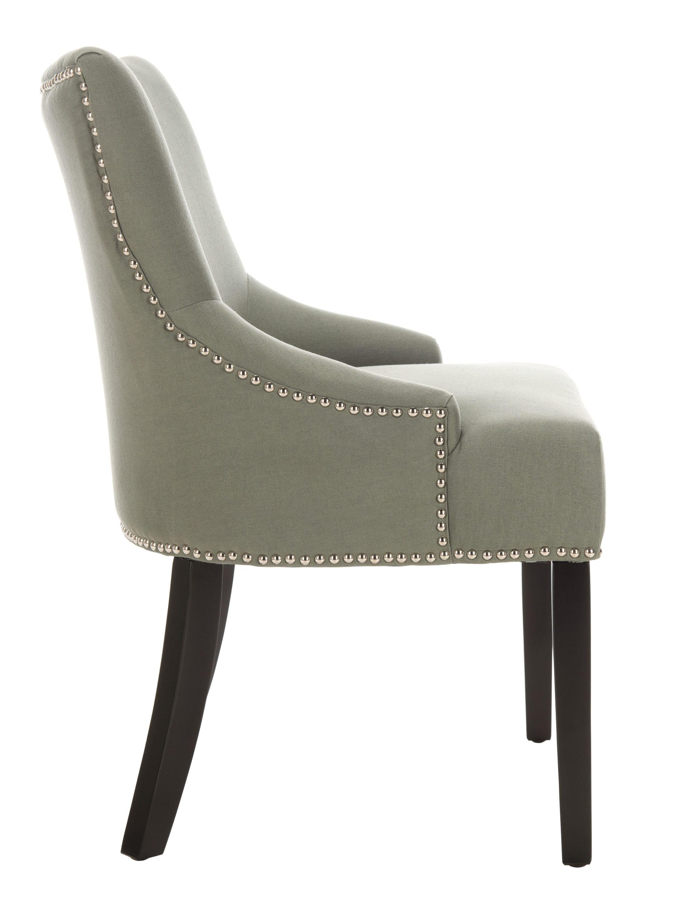 Lotus Sea Mist Linen Upholstered Parsons Side Chair