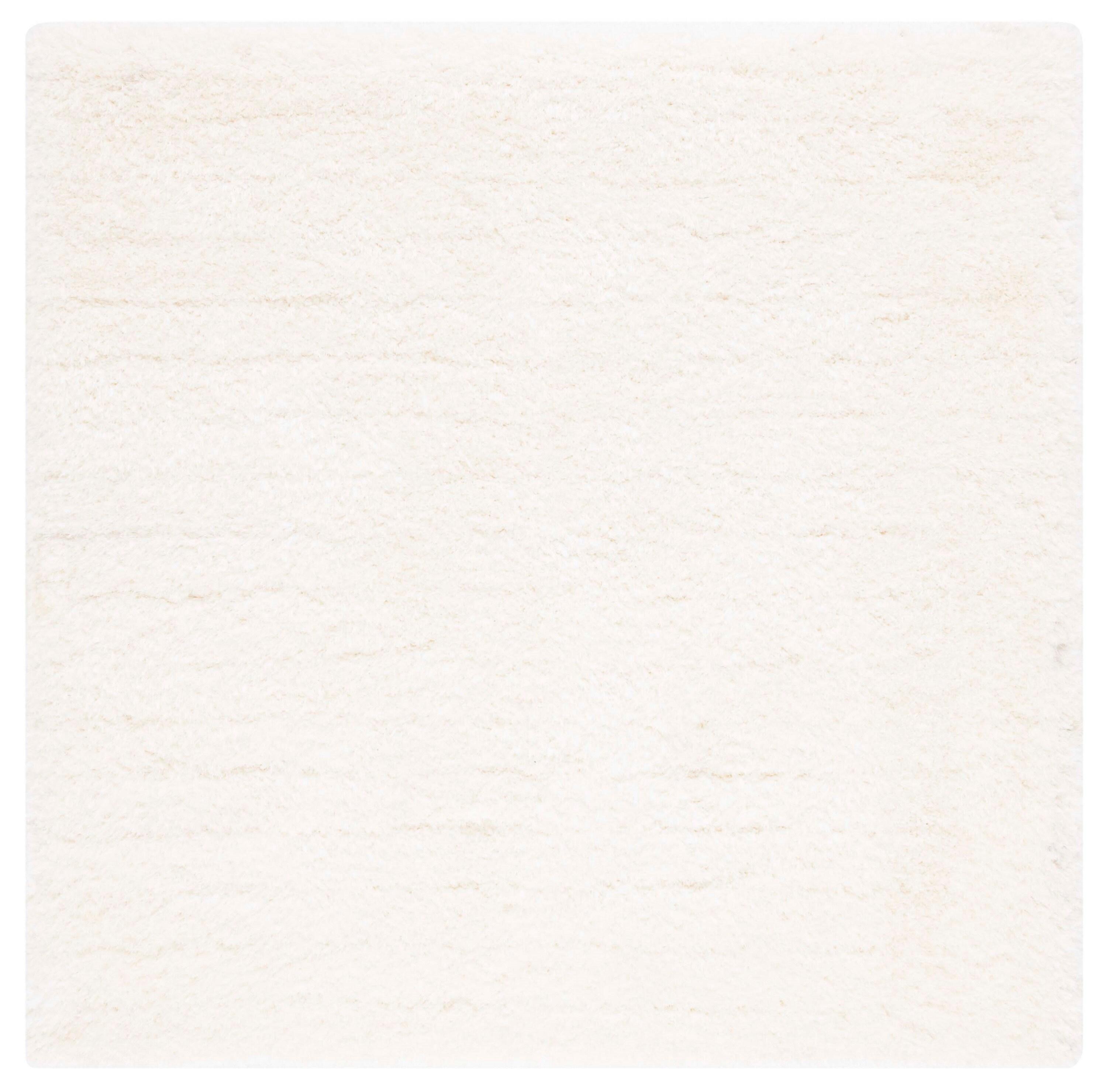Luxe Shag SGX160 Hand Tufted Indoor Area Rug - Ivory - 6'x6' - Safavieh