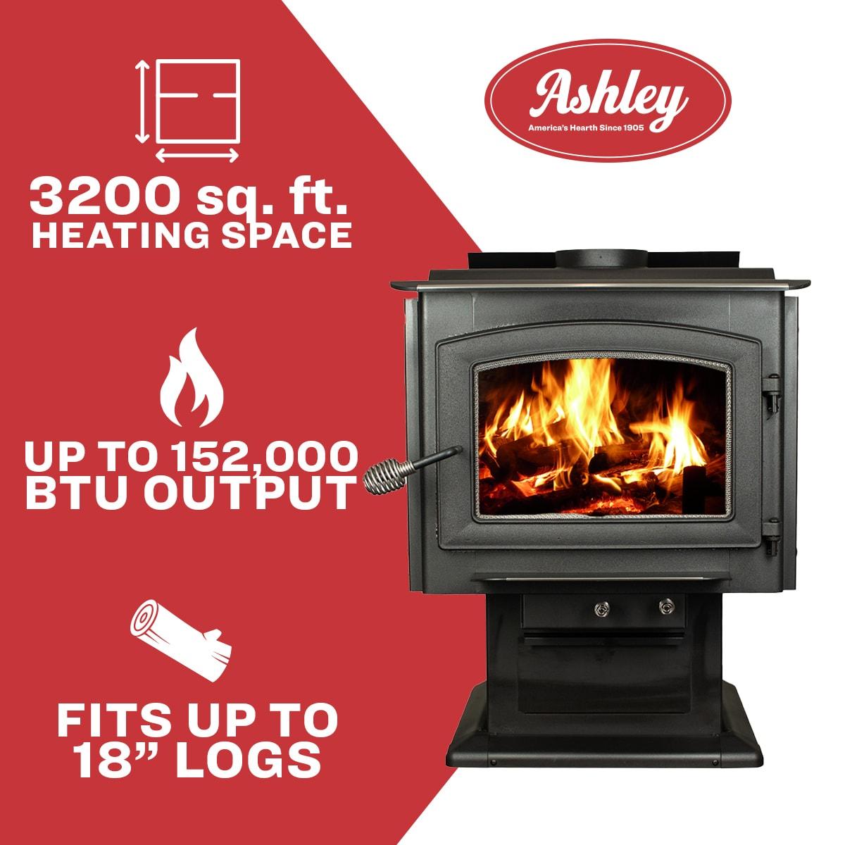 Ashley Hearth 3200 Square Feet Direct Vent Freestanding Stove with Blower