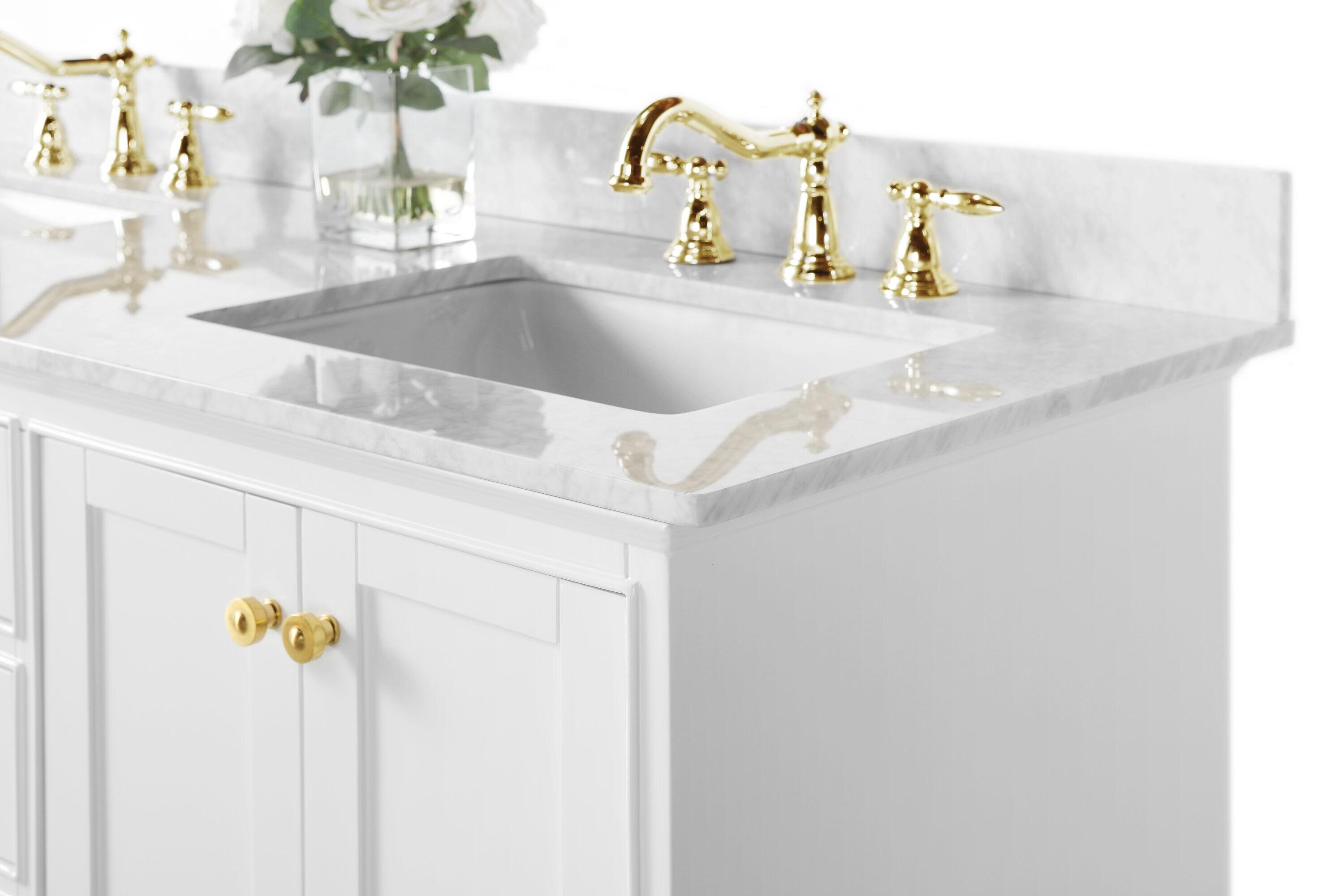 Varna 60'' Double Bathroom Vanity with Marble Top