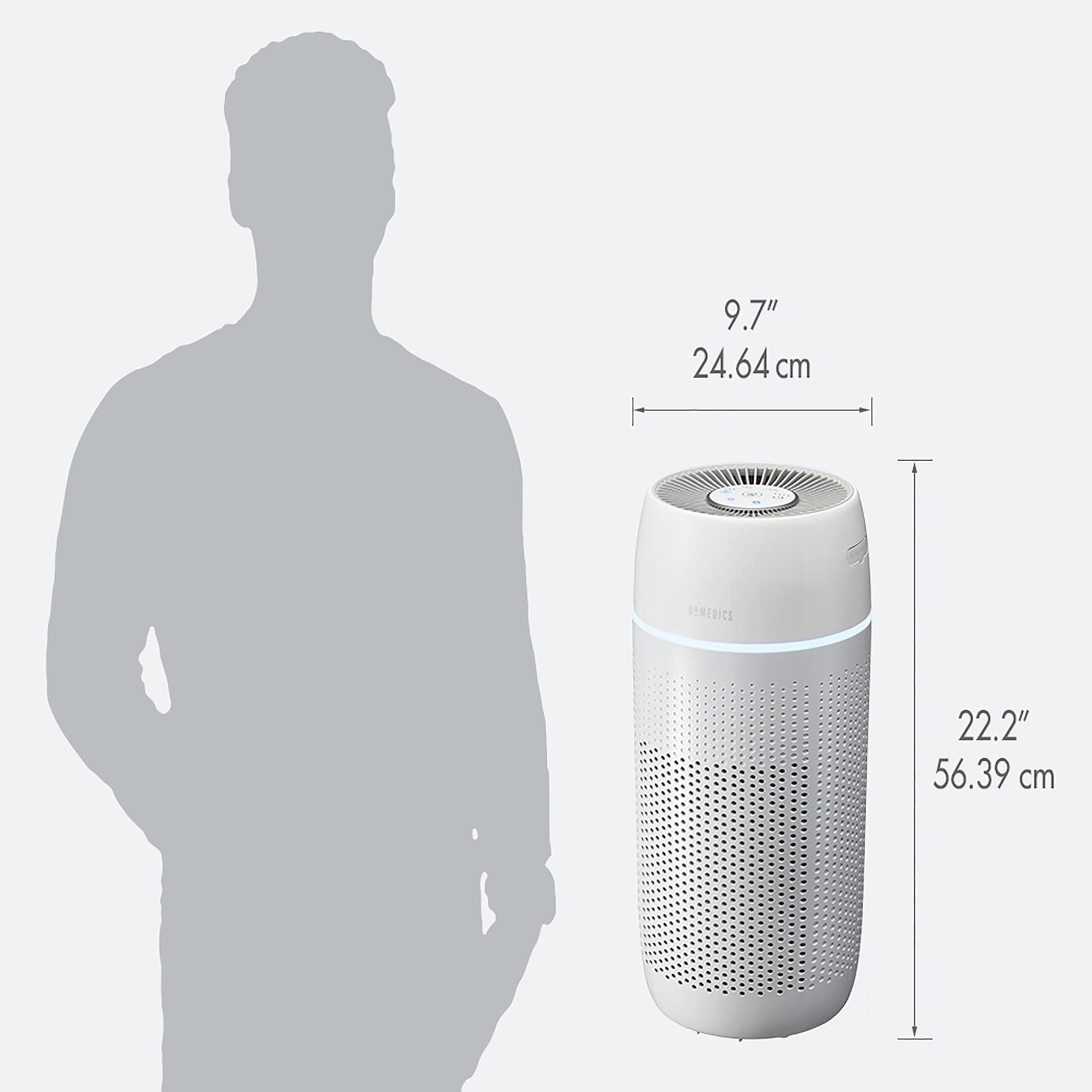 HoMedics PetPlus Large Room Air Purifier with UV-C Technology: Electric, 3 Settings, CARB Certified, 100-300 sq. ft.