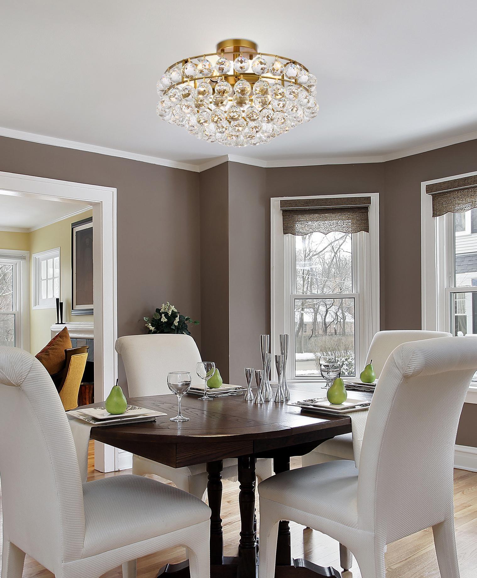 Elegant Lighting Savannah 5 - Light Flush Mount in  Brass