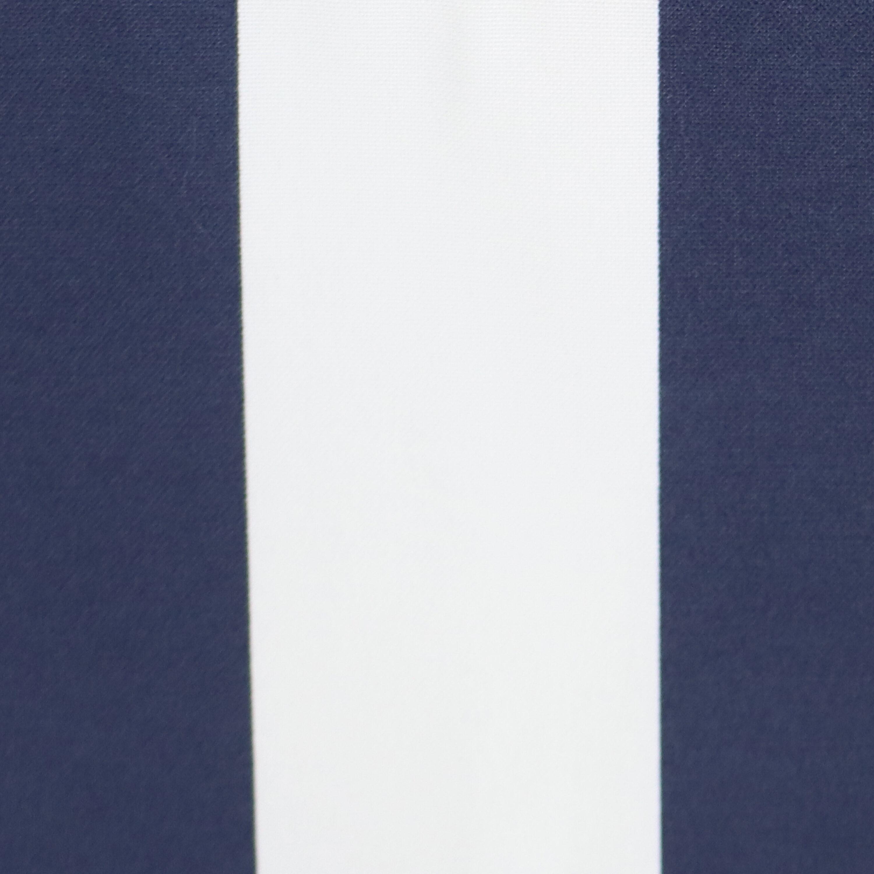 Sunnydaze Modern 2-Piece Blue and White Stripe Light-Filtering Curtain Set