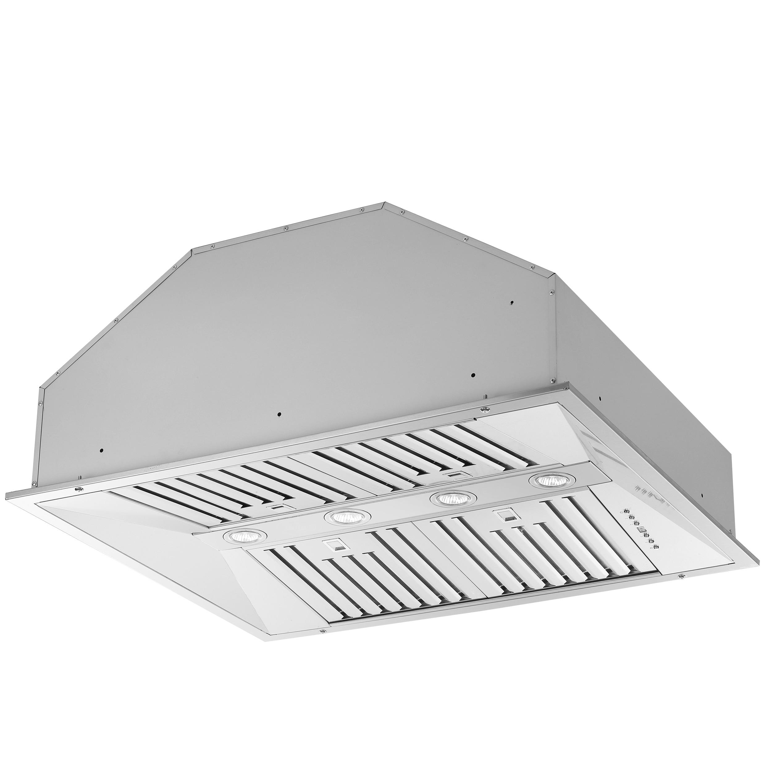 Forno Altilia 36-inch Insert Range Hood, 1200 CFM Double Motor, 4 Speed Control, All Stainless Steel FRHRE5337-36