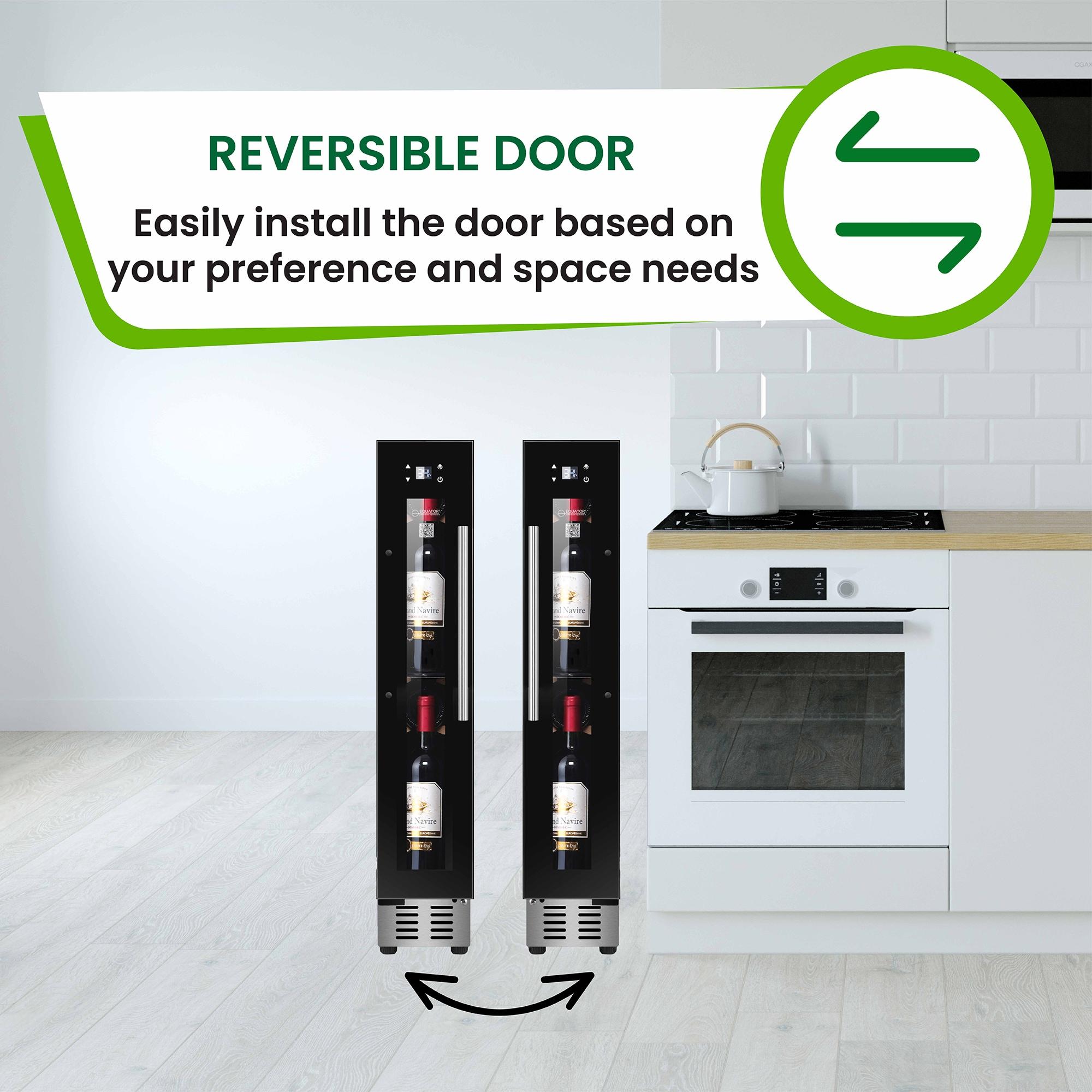 9 bottle Built-in/Freestanding Wine Ref with 7 color LED Lights