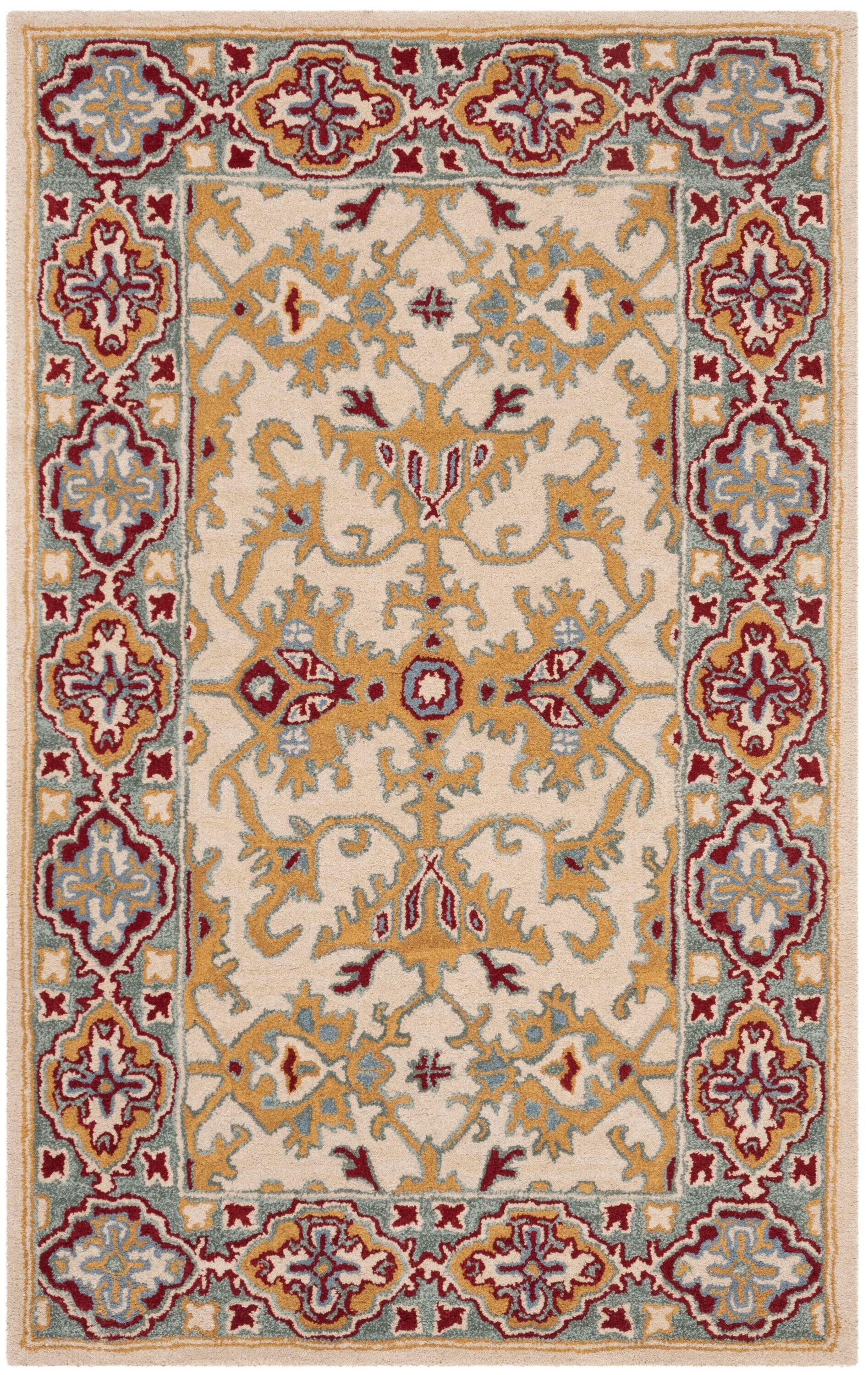 Heritage HG739 Hand Tufted Area Rug - Ivory/Blue - 3'x5' - Safavieh.