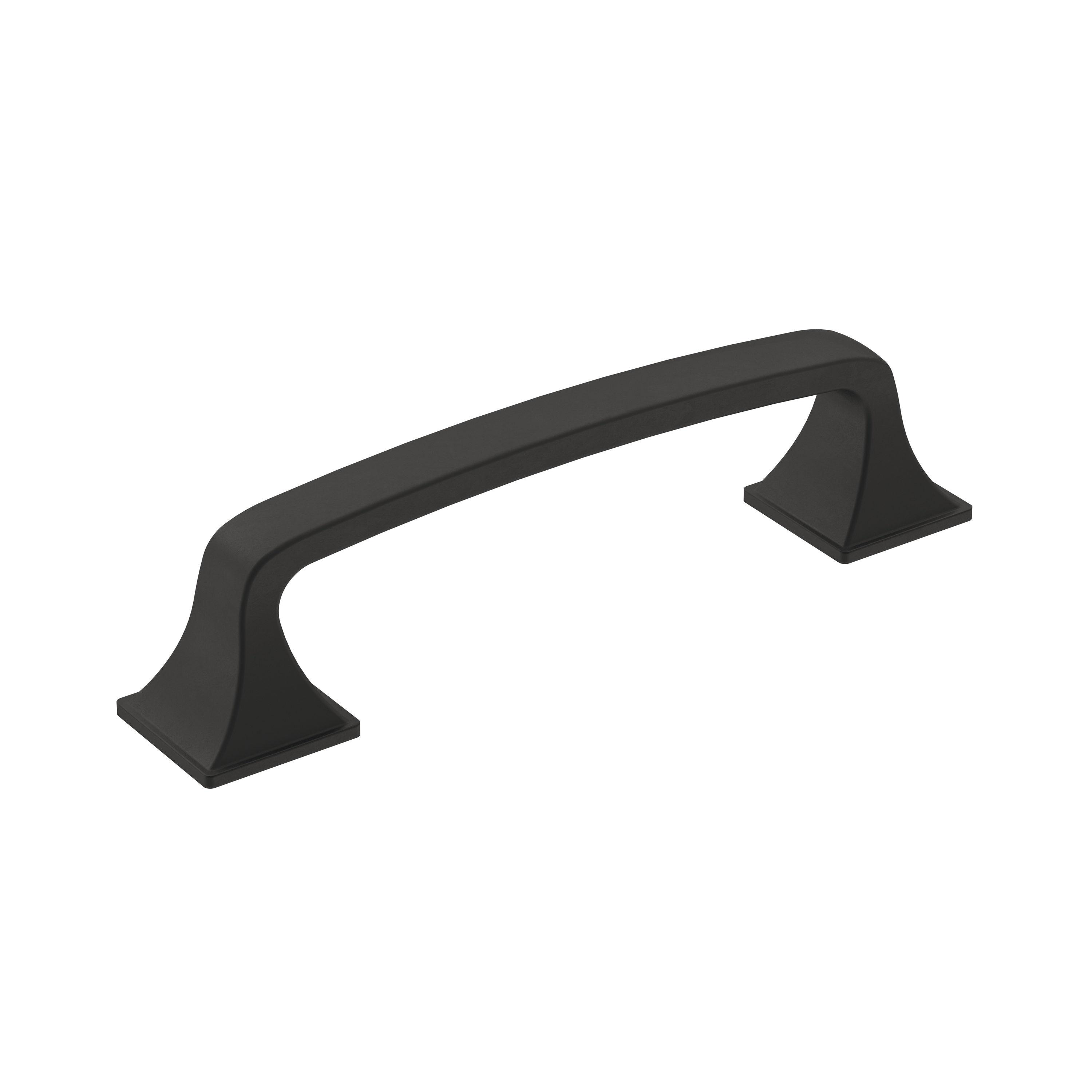 Amerock Ville 3-3/4 inch (96mm) Center-to-Center Matte Black Cabinet Pull