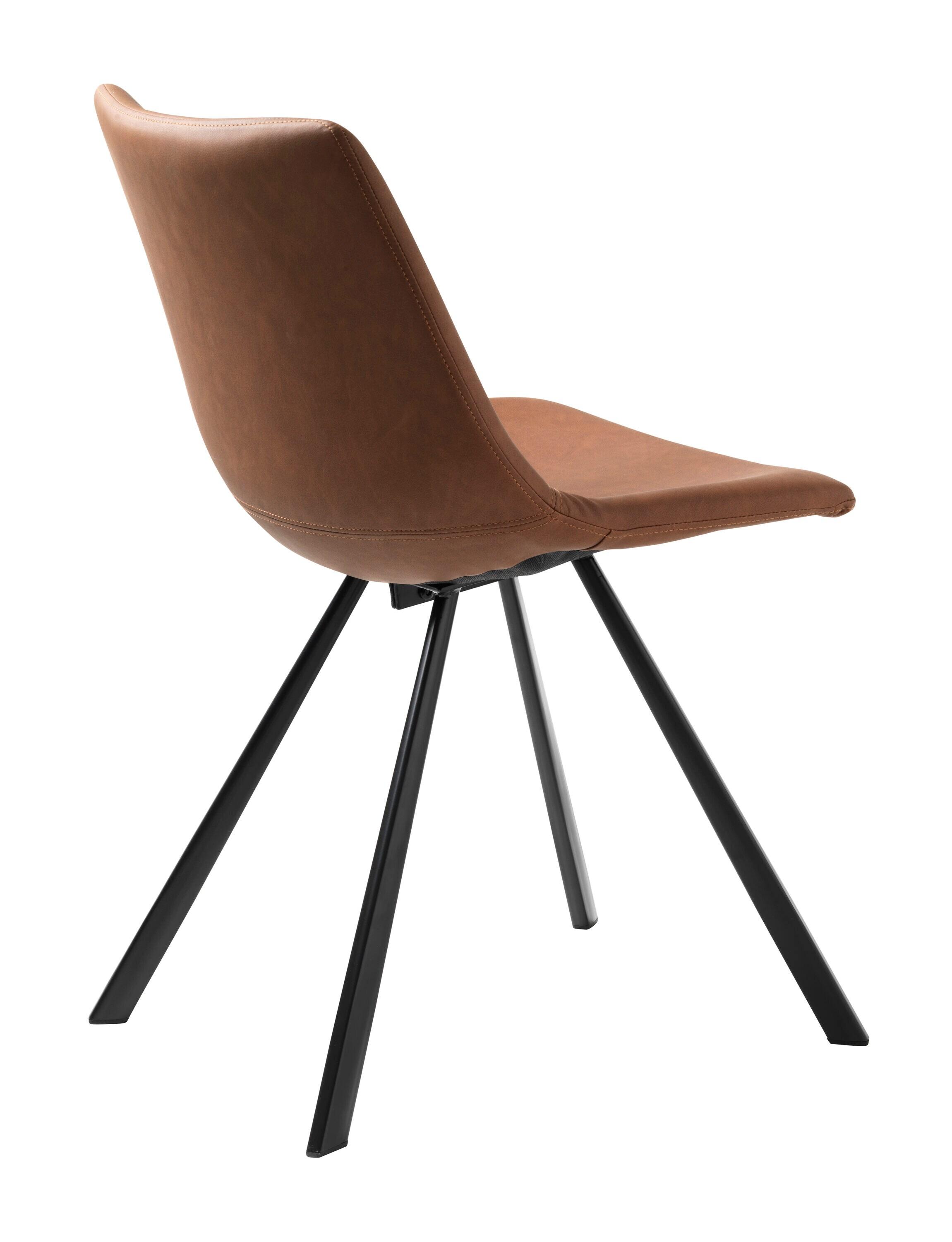 Unique Furniture 18.5''H Polyurethane Upholstered Dining Chair in Tan (Set of 2)