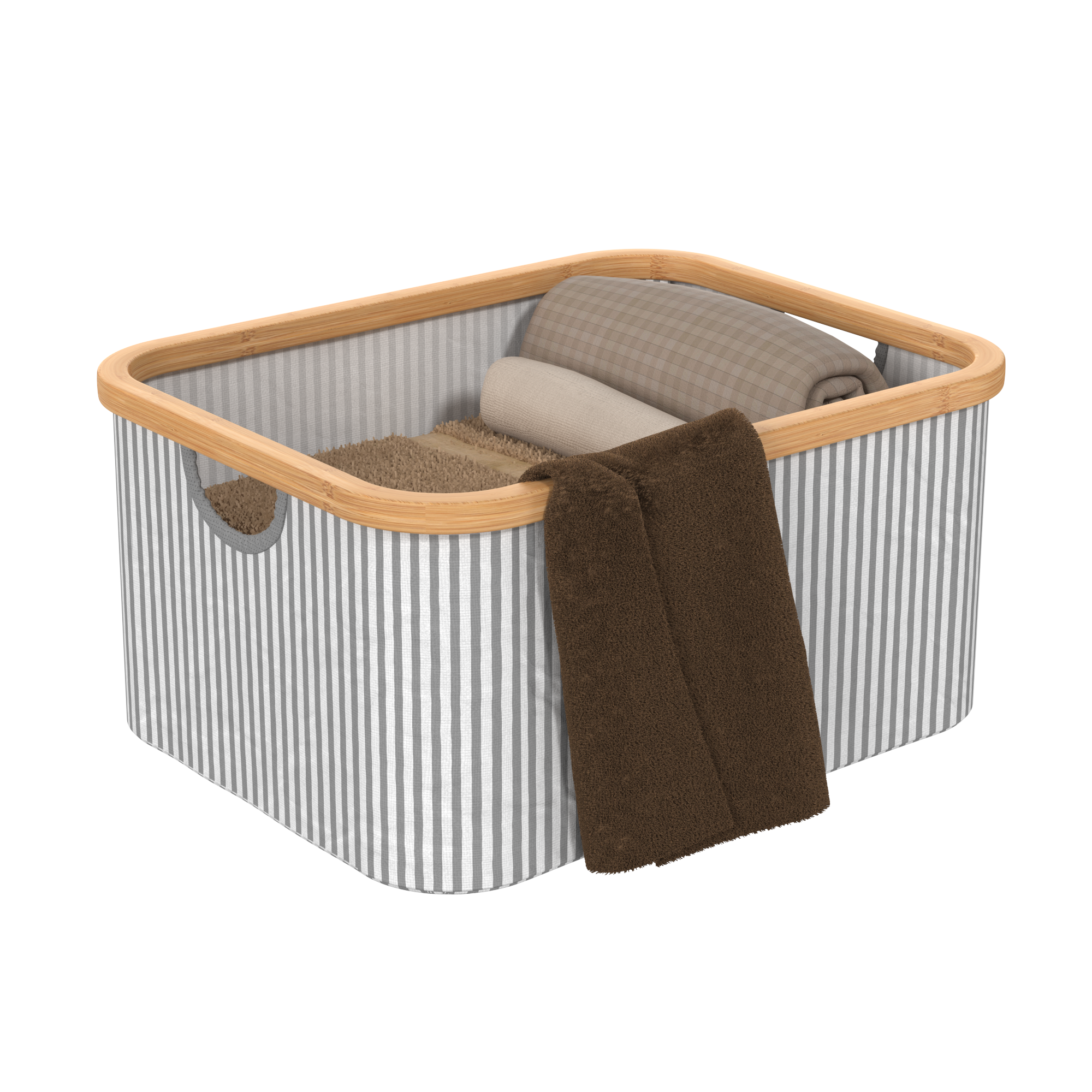 ClosetMaid Bamboo Frame Fabric Laundry Storage Bins, 2-Pack