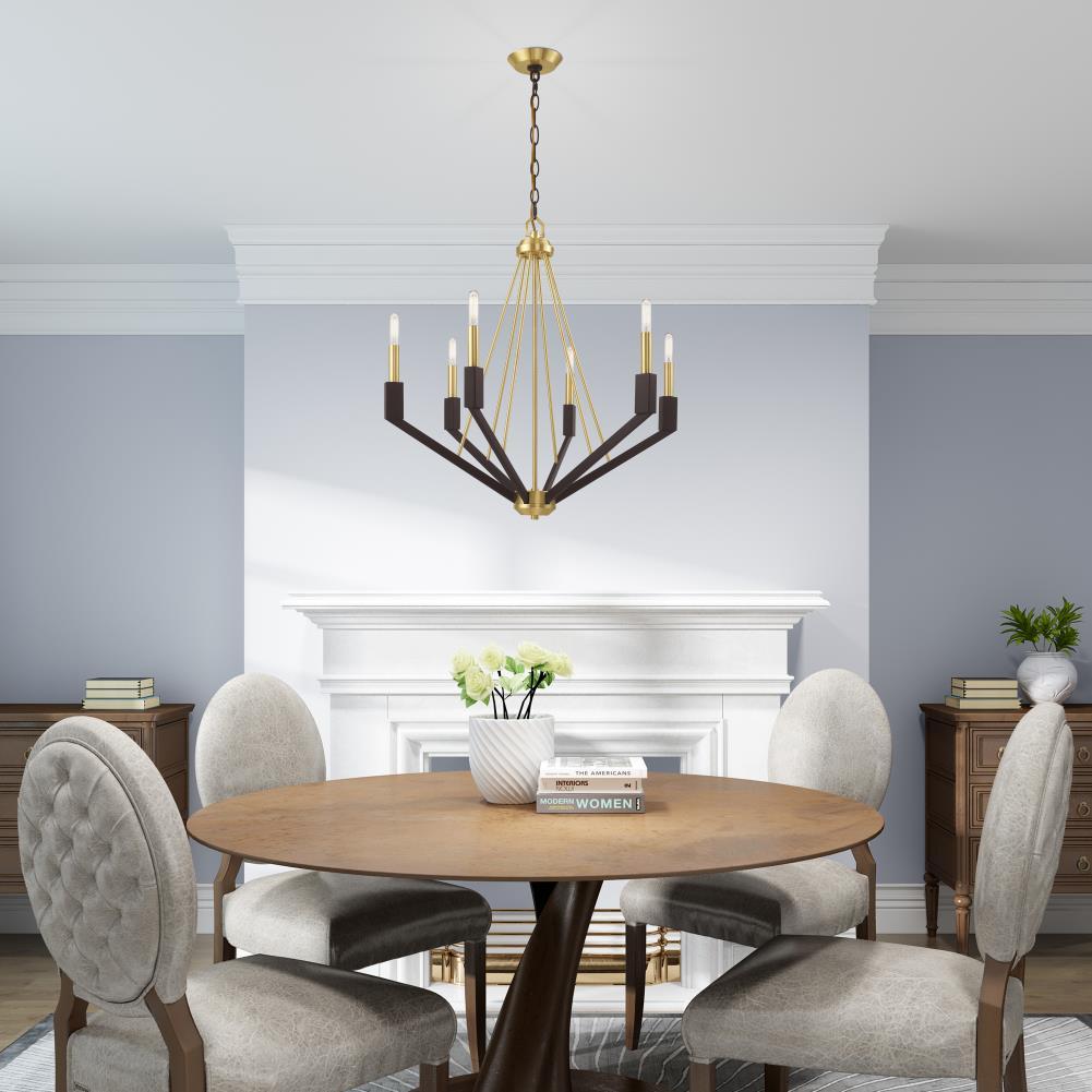 Livex Lighting Beckett 6 - Light Chandelier in  Satin Brass/Bronze