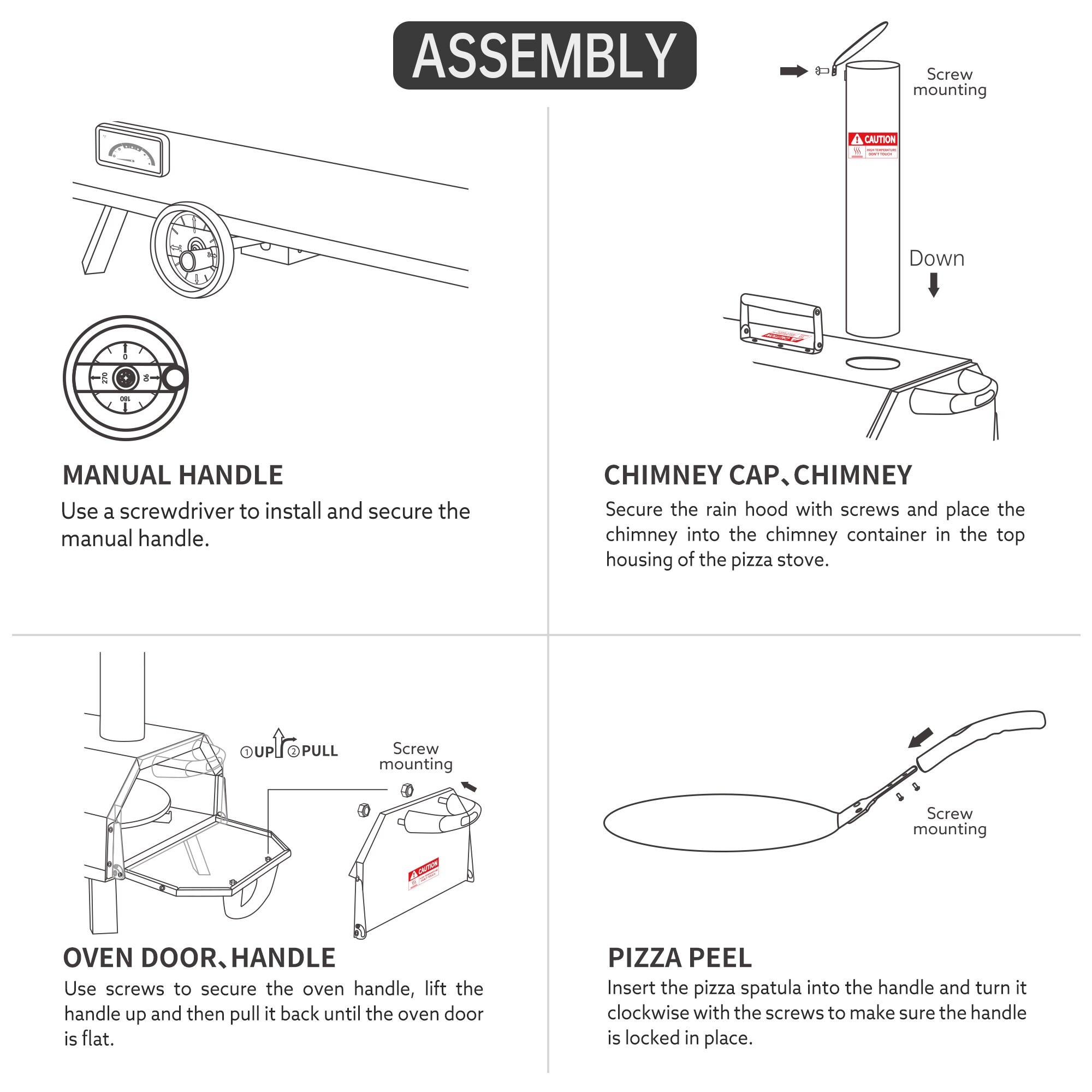 Fashionwu Fashionwu Countertop Wood Burning Pizza Oven