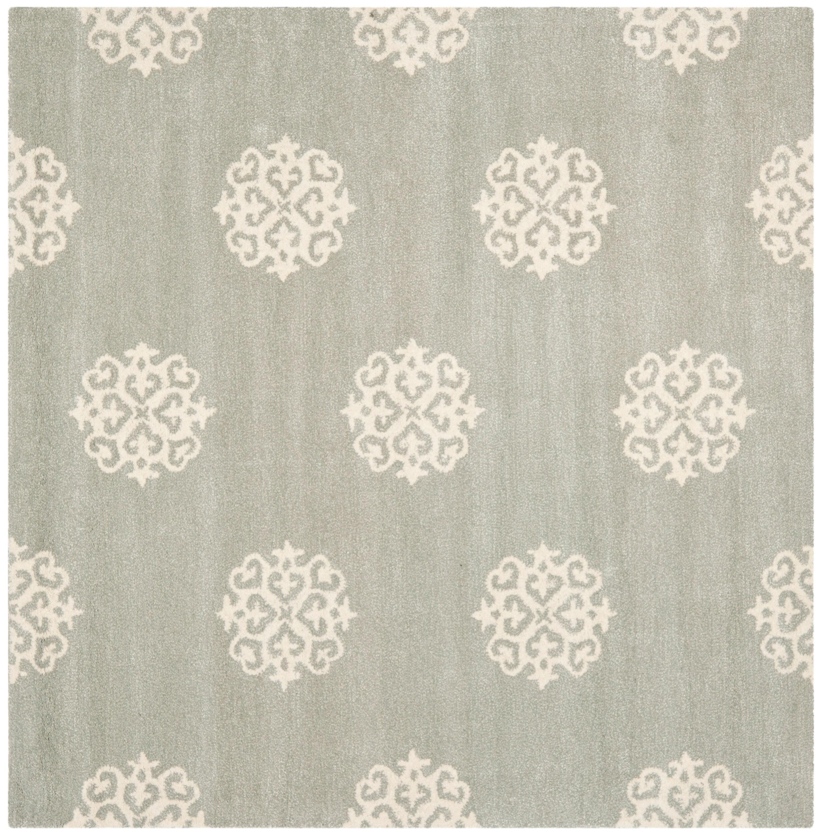 Soho SOH724 Hand Tufted Indoor Area Rug - Grey/Ivory - 4'x4' - Safavieh
