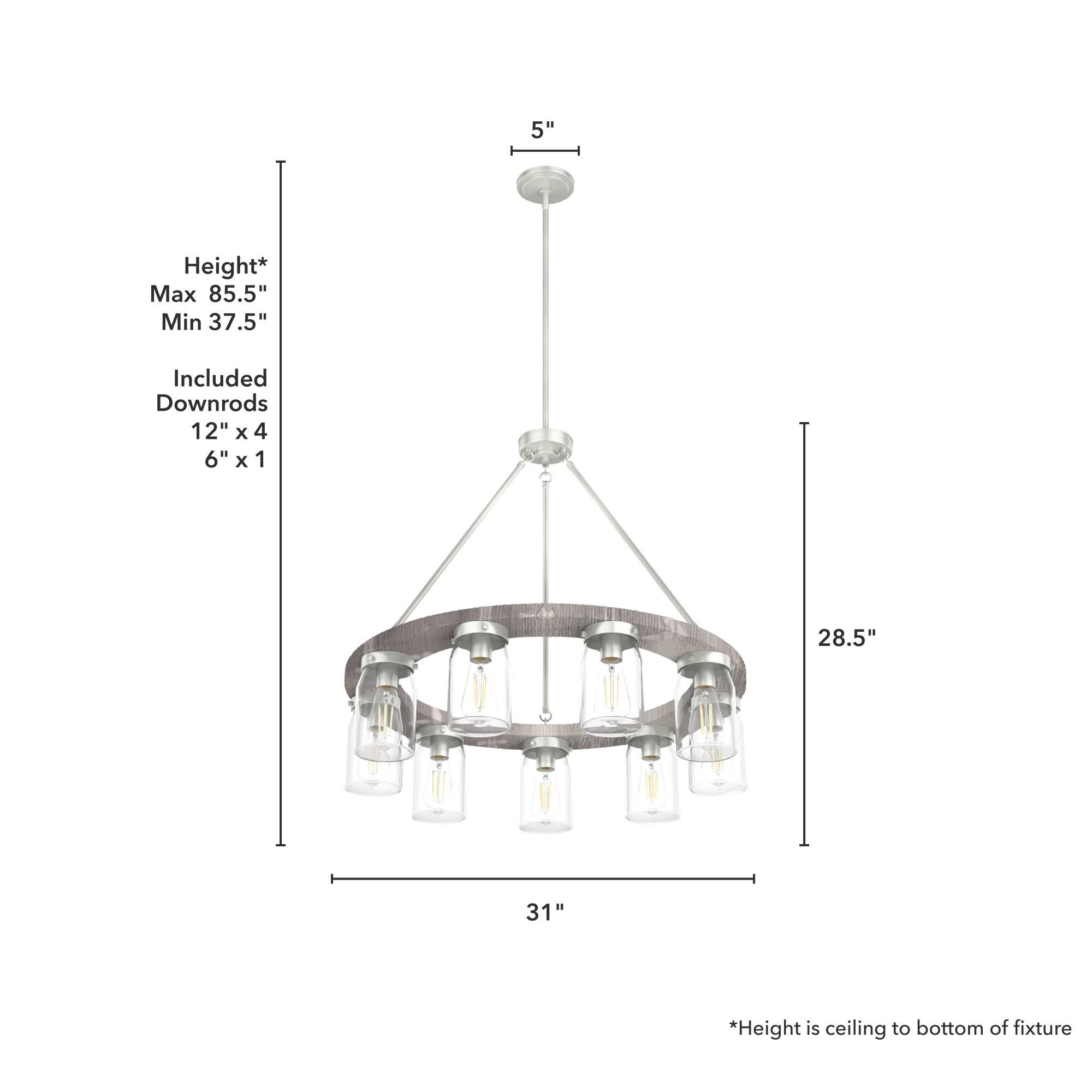 Devon Park 9 - Light Candle Style Chandelier