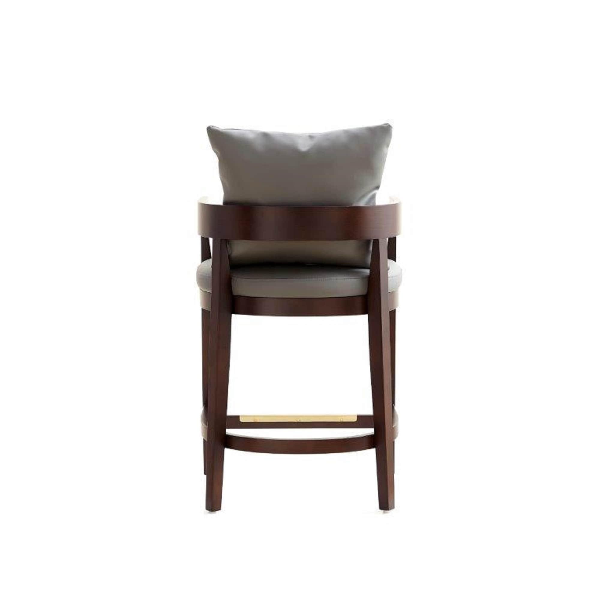 Ritz Beech Wood Counter Height Barstool Gray - Manhattan Comfort