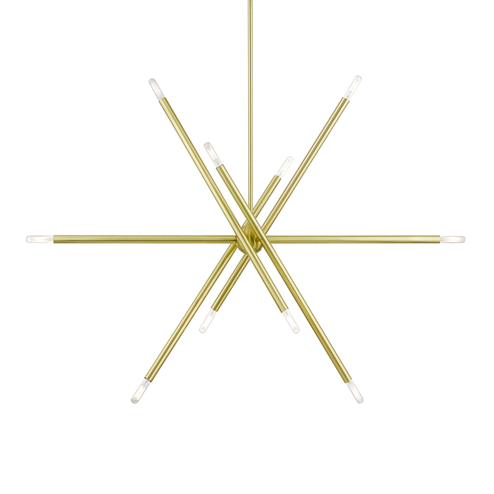 Livex Lighting Soho 10 - Light Chandelier in  Satin Brass