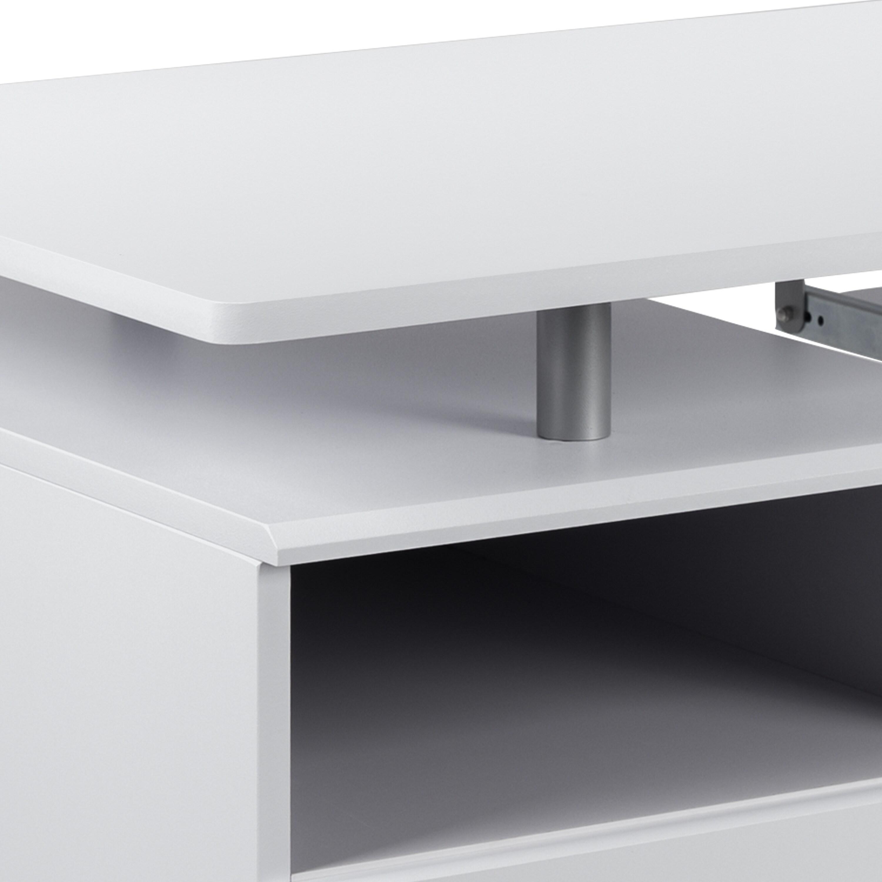 Flash Furniture White Desk with Three Drawer Pedestal and Pull-Out Keyboard Tray