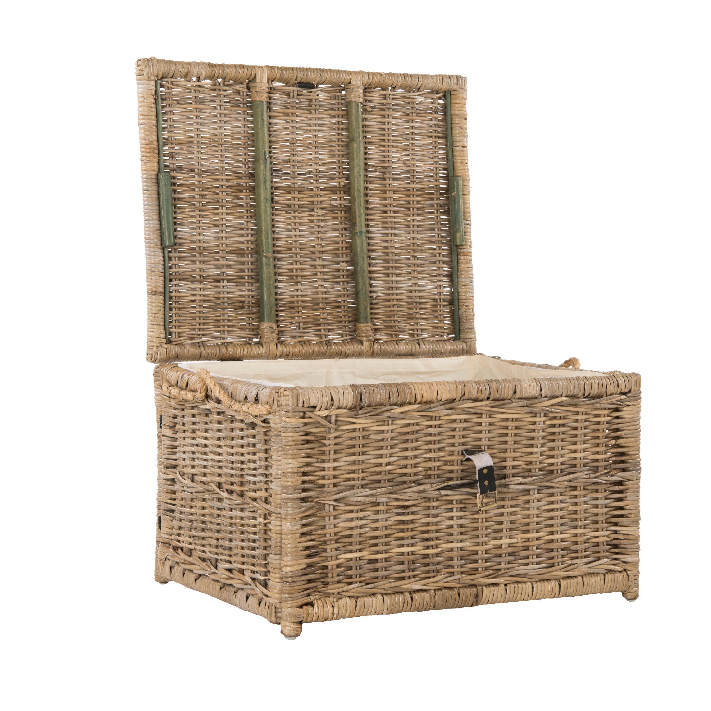 happimess Caden 30" Wicker Storage Trunk, Natural