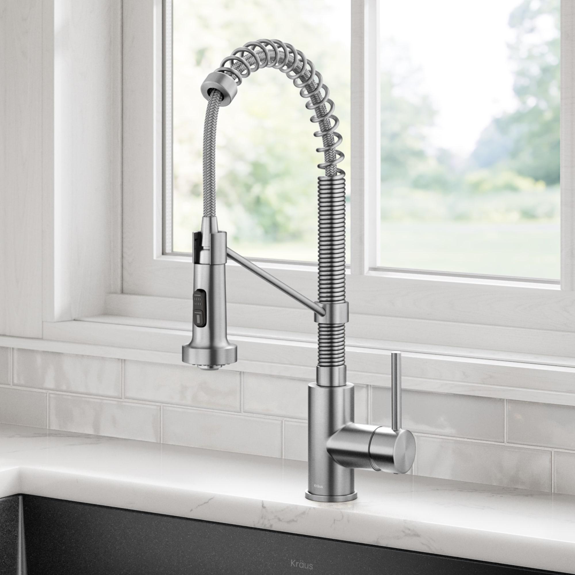 KRAUS Bolden Commercial Style 2-Function Single Handle Pull Down Kitchen Faucet