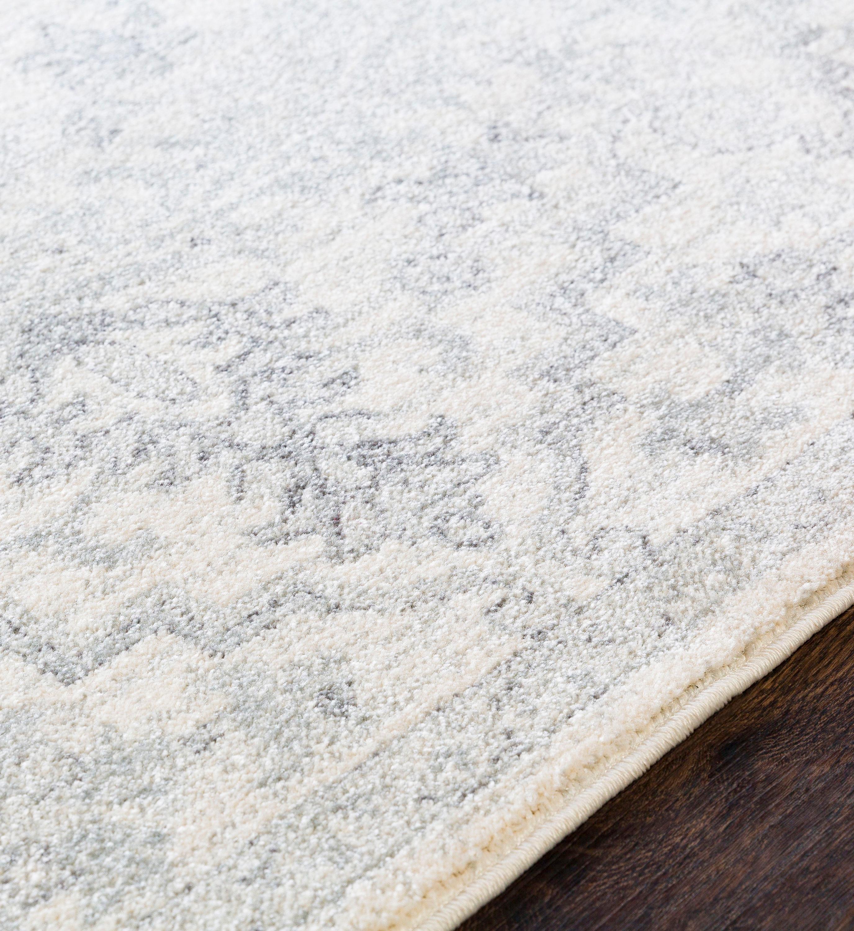 Livabliss 7'10"x10'3" Abby Traditional Rugs Cream/Light Gray: Stain & Fade-Resistant, Medium Pile, Indoor Use