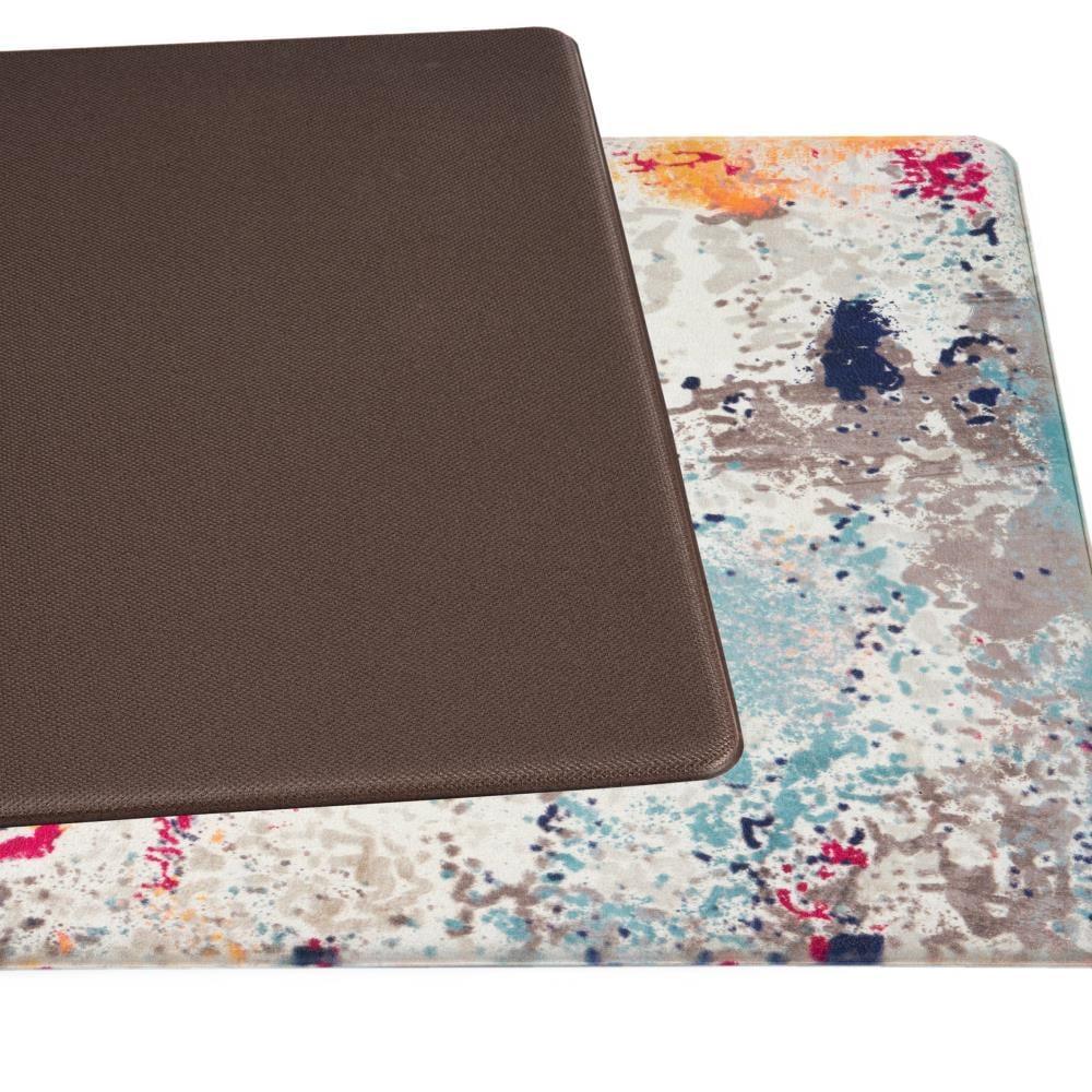 World Rug Gallery Modern Abstract Anti Fatigue Standing Mat - Multi 18"x30"