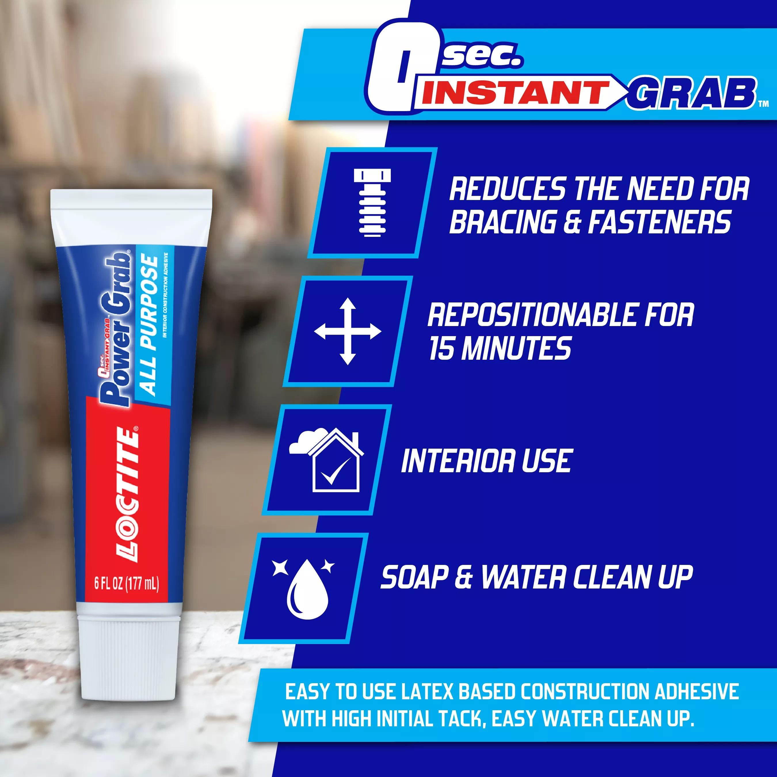 Loctite Power Grab Express All Purpose Synthetic Latex Construction Adhesive 3 oz