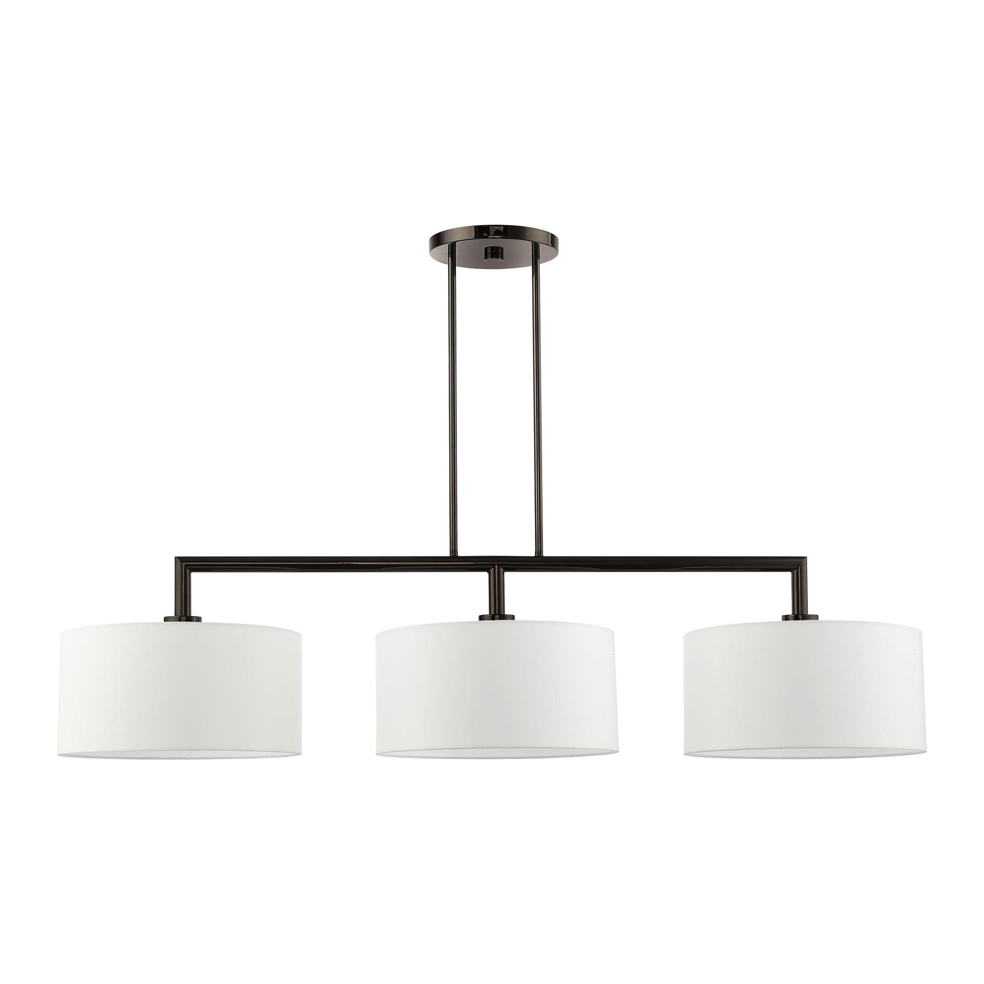 Livex Lighting Meridian 3 - Light Chandelier in  Black Chrome