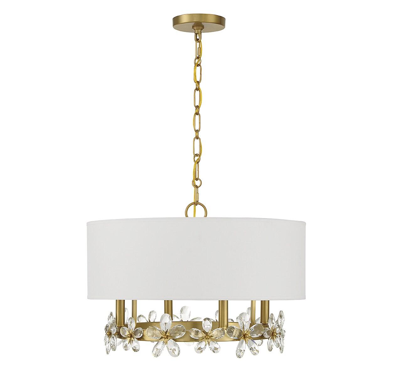 Savoy House Dahlia 4 - Light Pendant in  Warm Brass