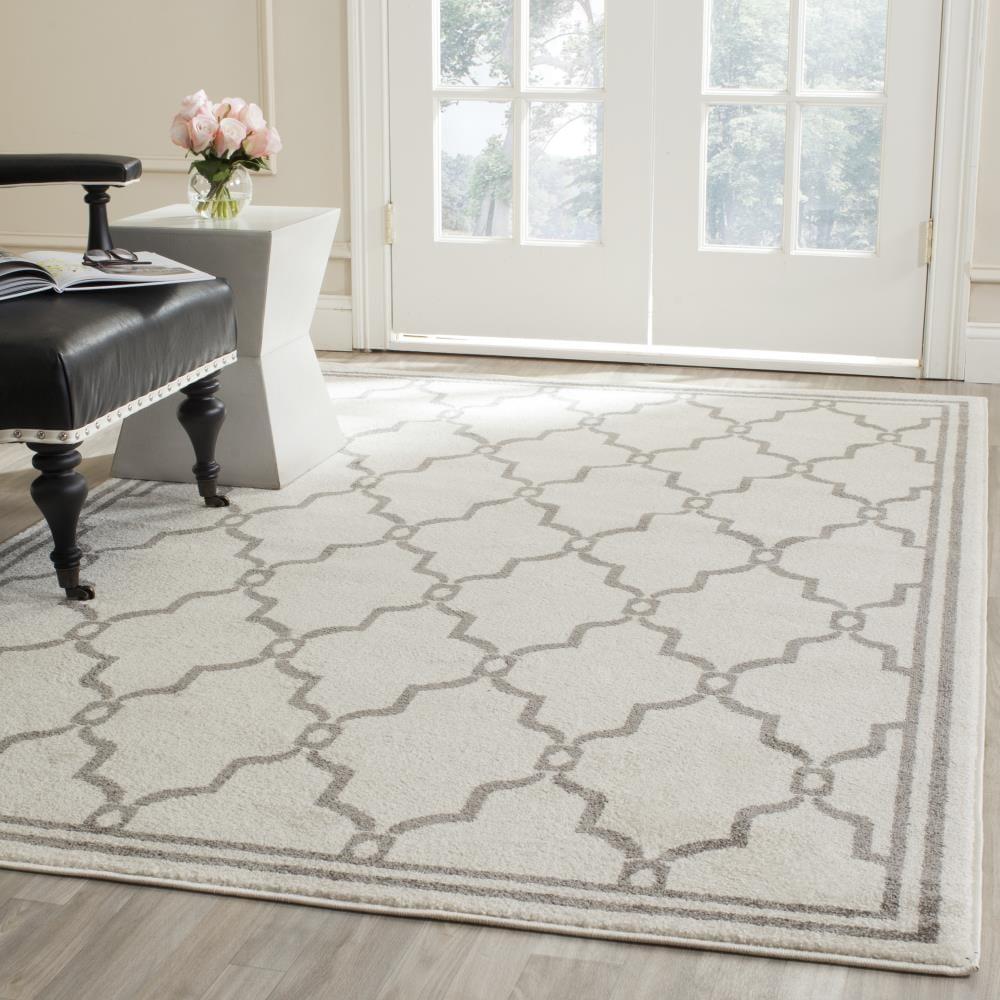 Amherst AMT414 Power Loomed Indoor Area Rug - Ivory/Grey - 8'x10' - Safavieh