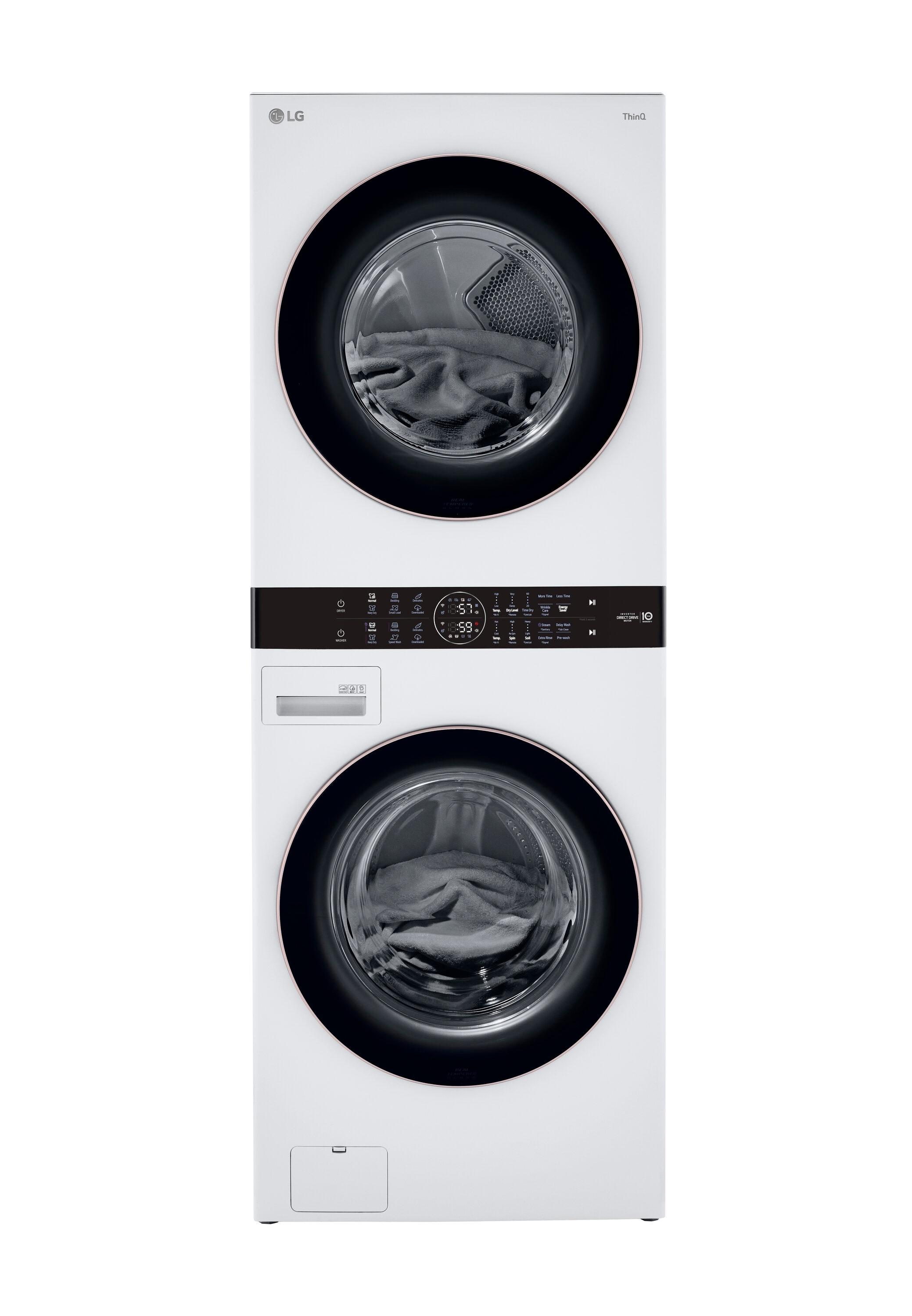 LG WKE100HWA 27 inch White WashTower™ with Center Control™ 4.5 cu. ft. Washer and 7.4 cu. ft. Electric Drye