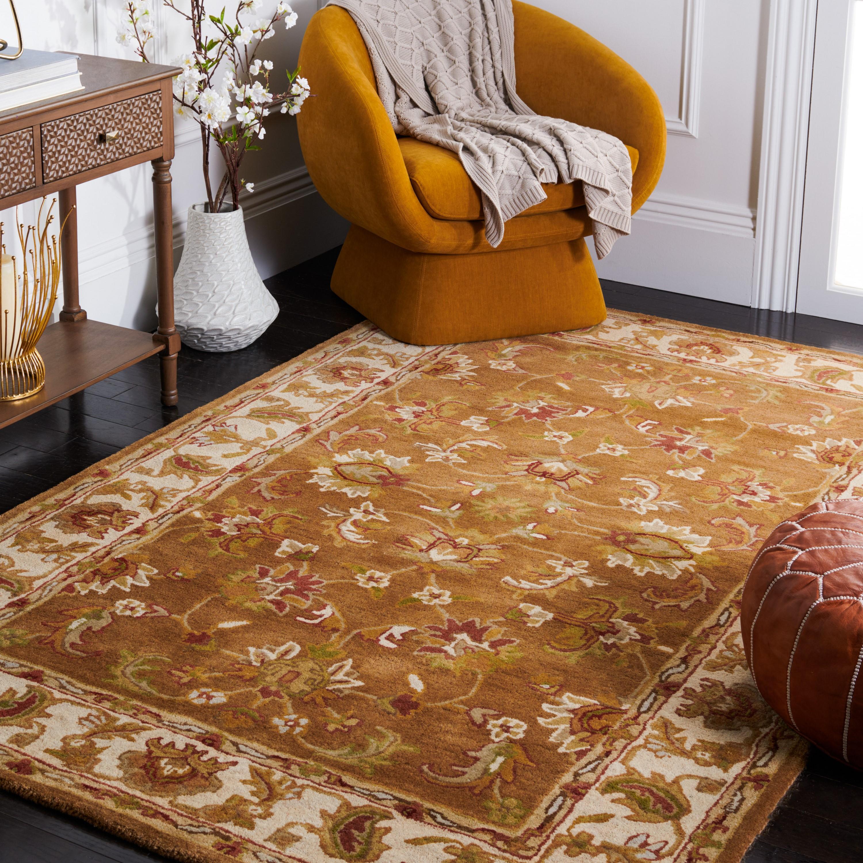 Heritage HG816 Hand Tufted Area Rug - Mocha/Ivory - 3'x5' - Safavieh.