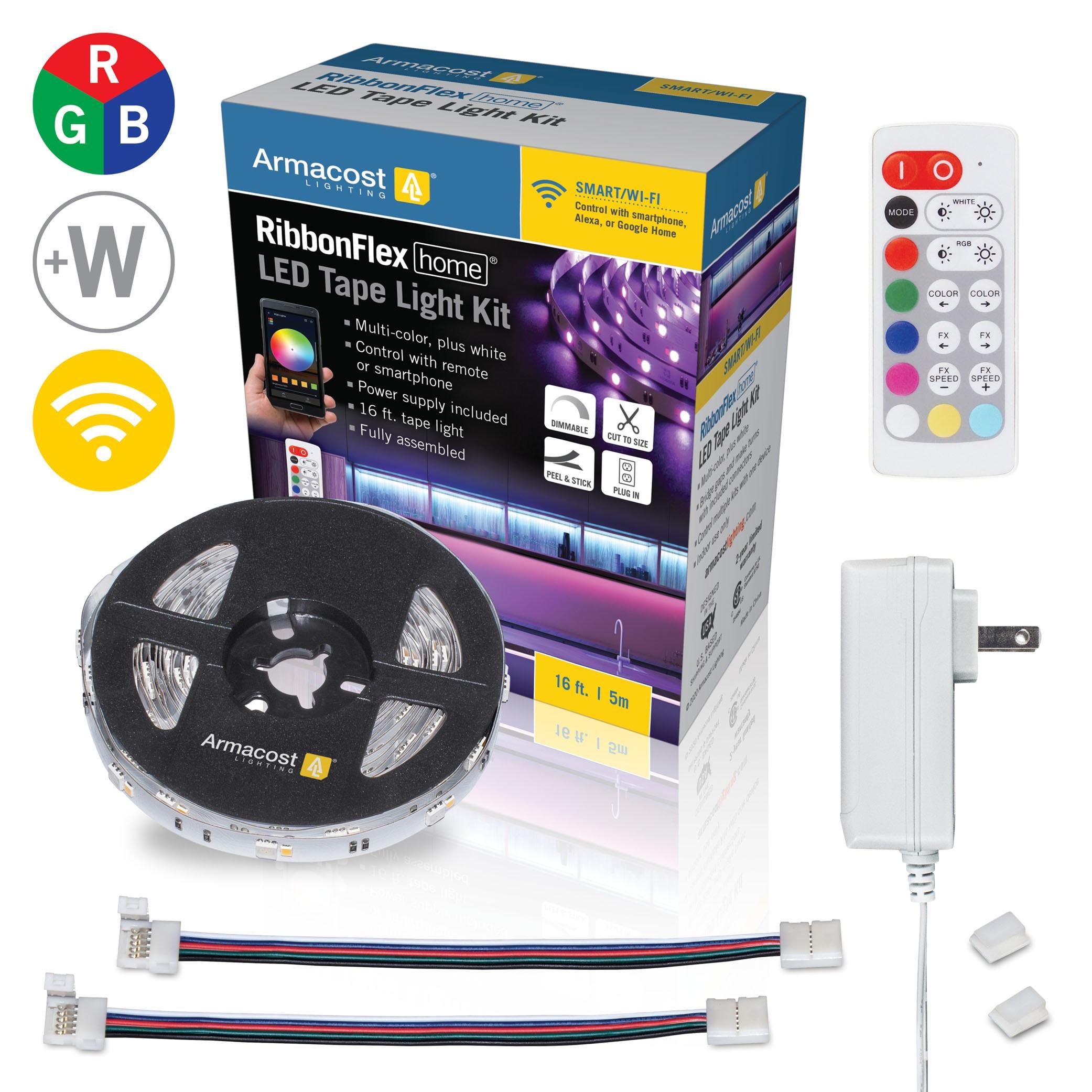 RibbonFlex Home 24V RGB+W Multicolor Smart LED Strip Light Kit