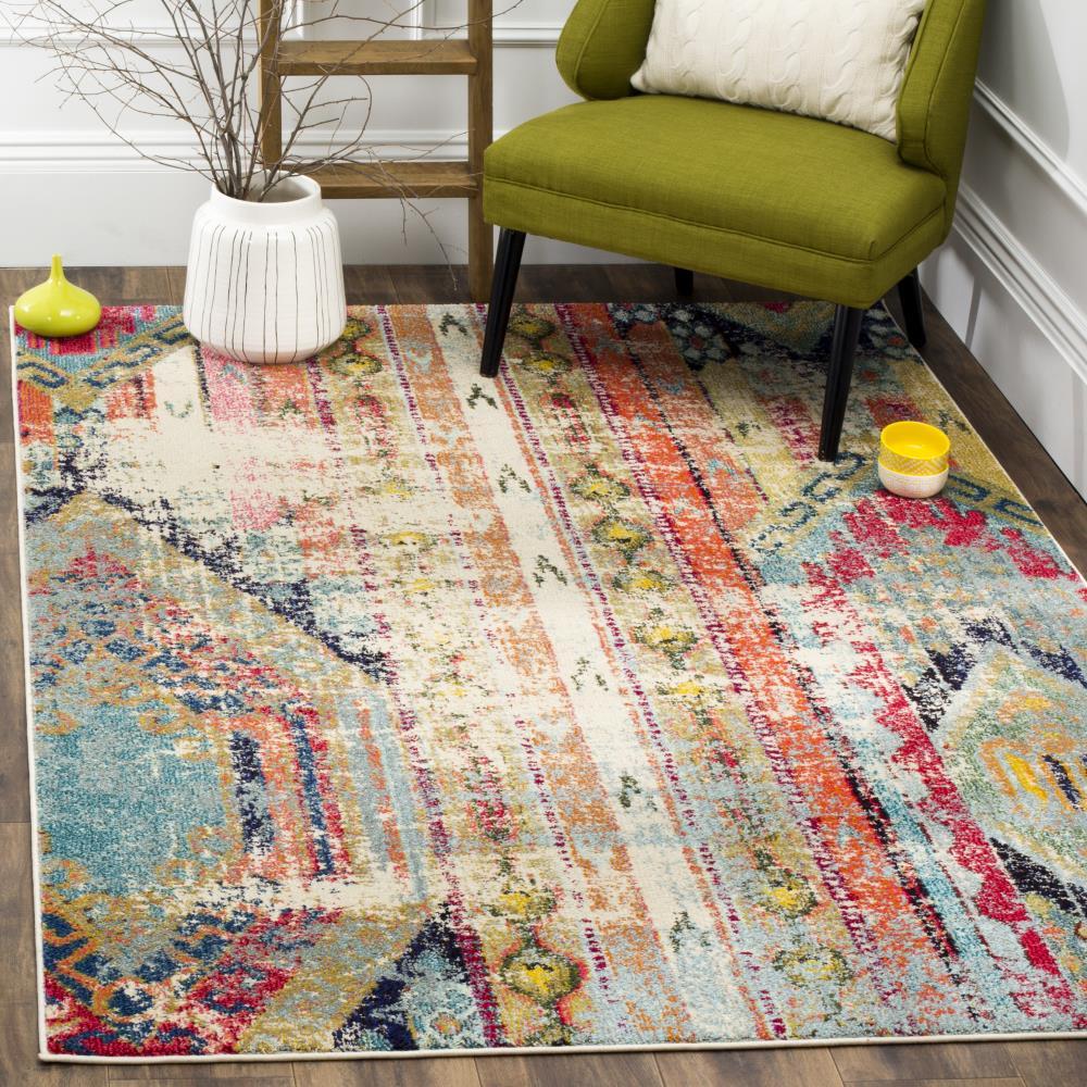 Monaco MNC222 Power Loomed Indoor Area Rug - Multi - 8'x10' - Safavieh.