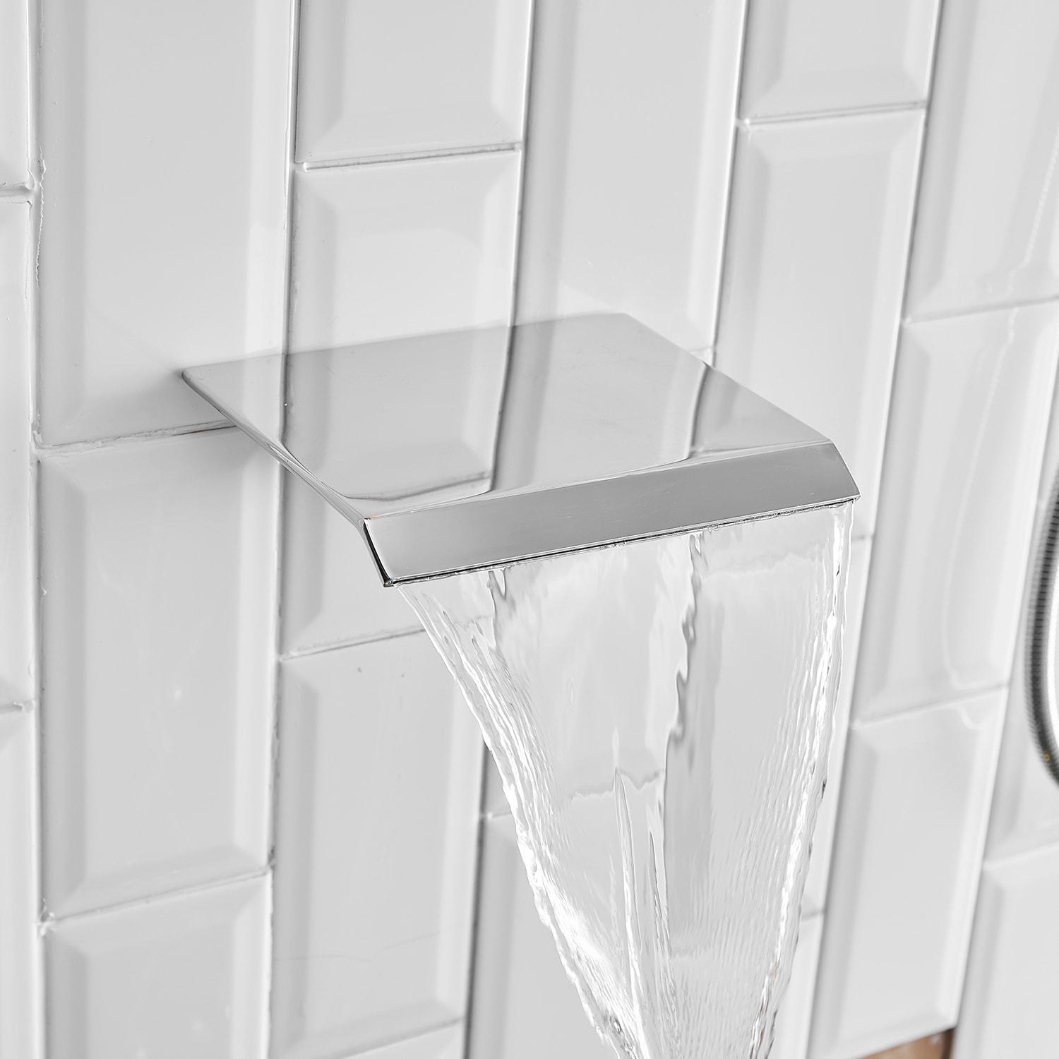 3-Spray Patterns With 2.5 GPM 12 in. Showerhead Wall Mounted Dual Shower Heads with Valve