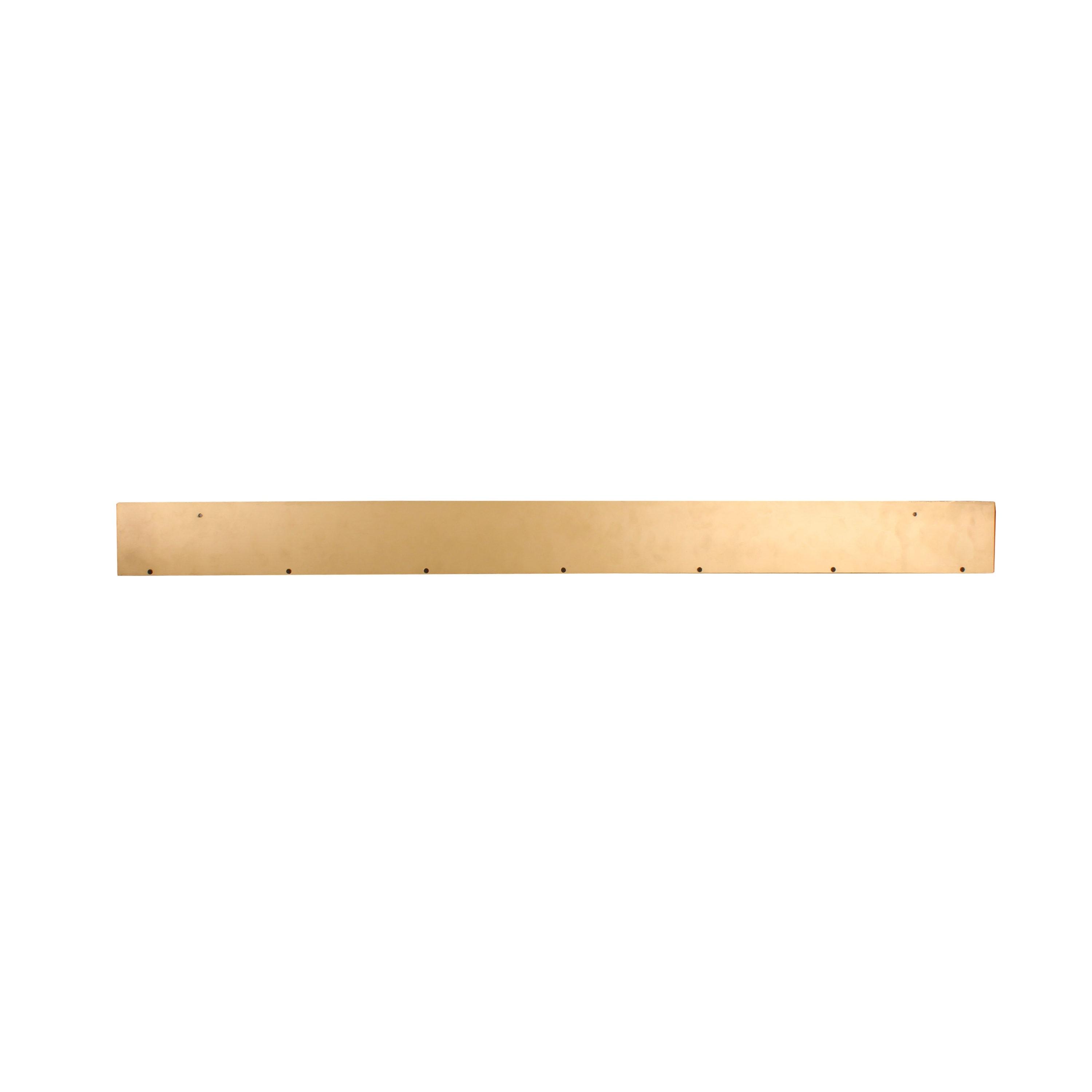 Kate & Laurel All Things Decorative Wall Shelf Gold Decor: Modern Floating Ledge for Photos & Art Display, 42" Long