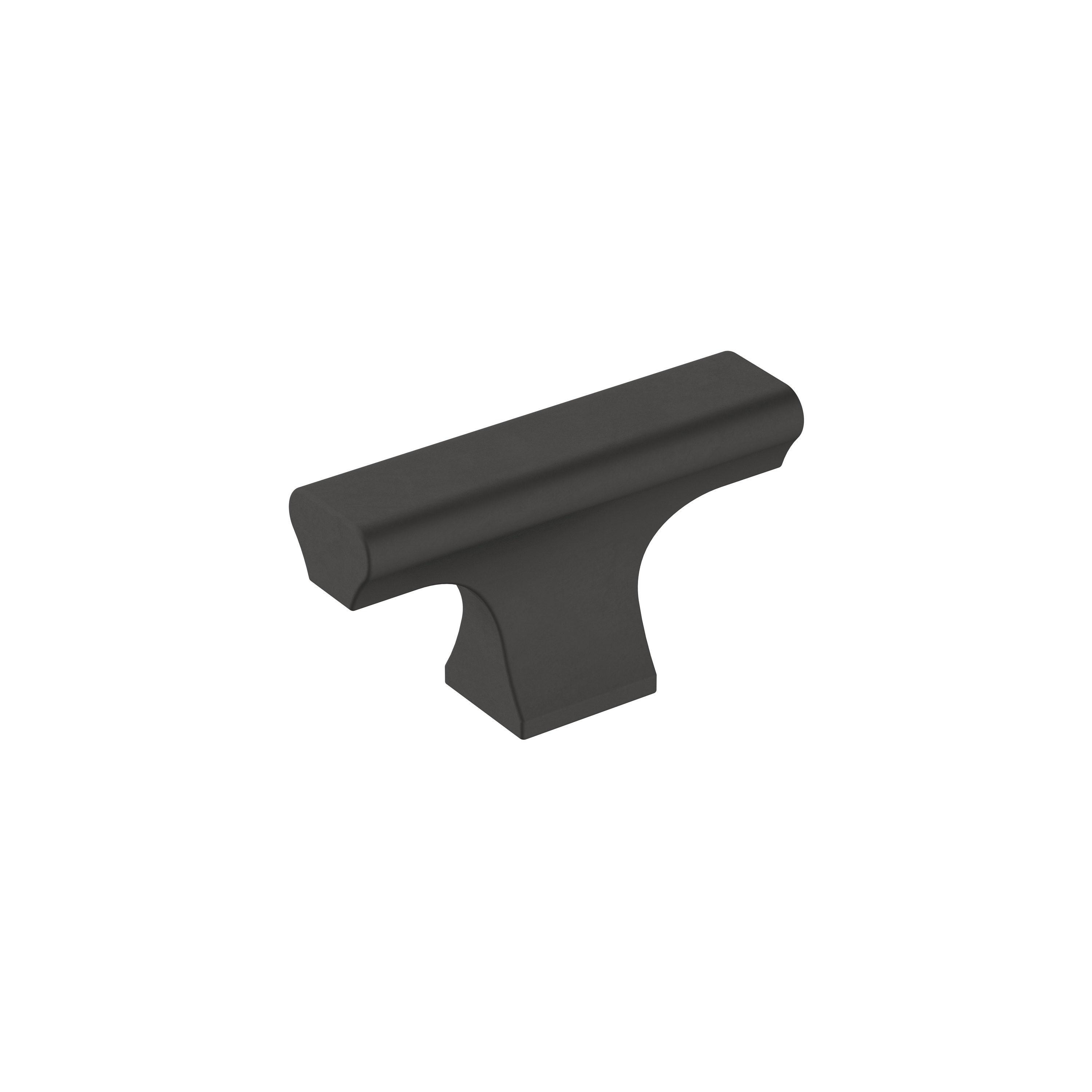 Amerock Status 2 inch (51mm) Length Matte Black Cabinet Knob