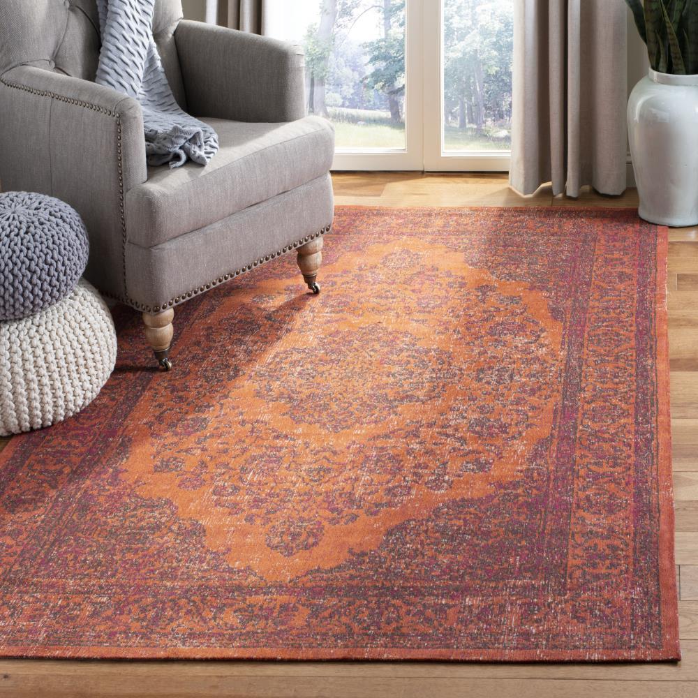 Classic Vintage CLV121 Loomed Indoor Area Rug - Orange/Red - 8'x10' - Safavieh