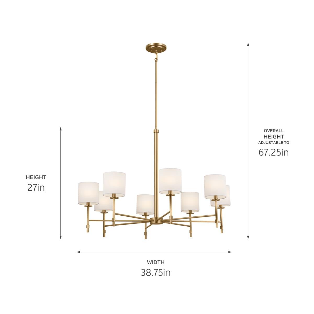 Kichler Lighting Ali 8 - Light Chandelier in  Brushed Natural Brass